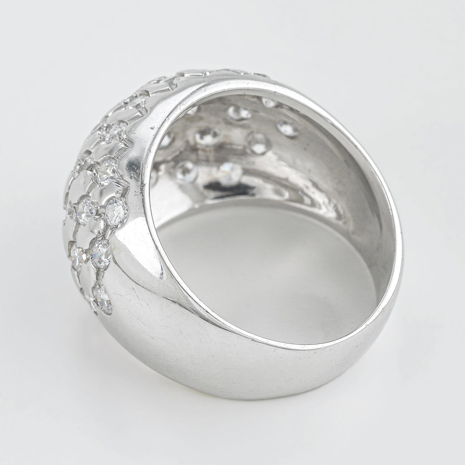Diamond Wide Bombe Ring - 2