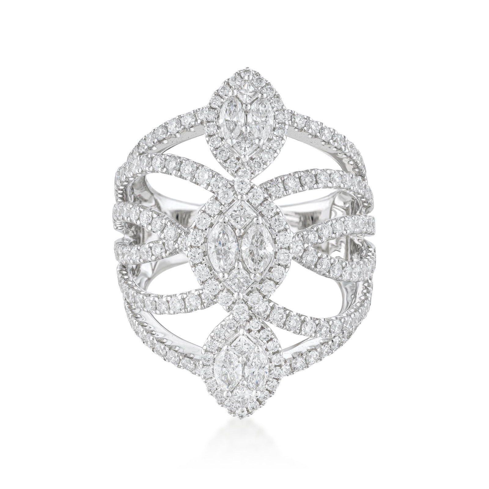 Diamond Mosaic Statement Ring: ESTIMATED RETAIL PRICE: $7,500* *This is the estimated value a piece of similar quality, craftsmanship, and characteristics could command at retail. The word mosaic earns its place in this ring's
