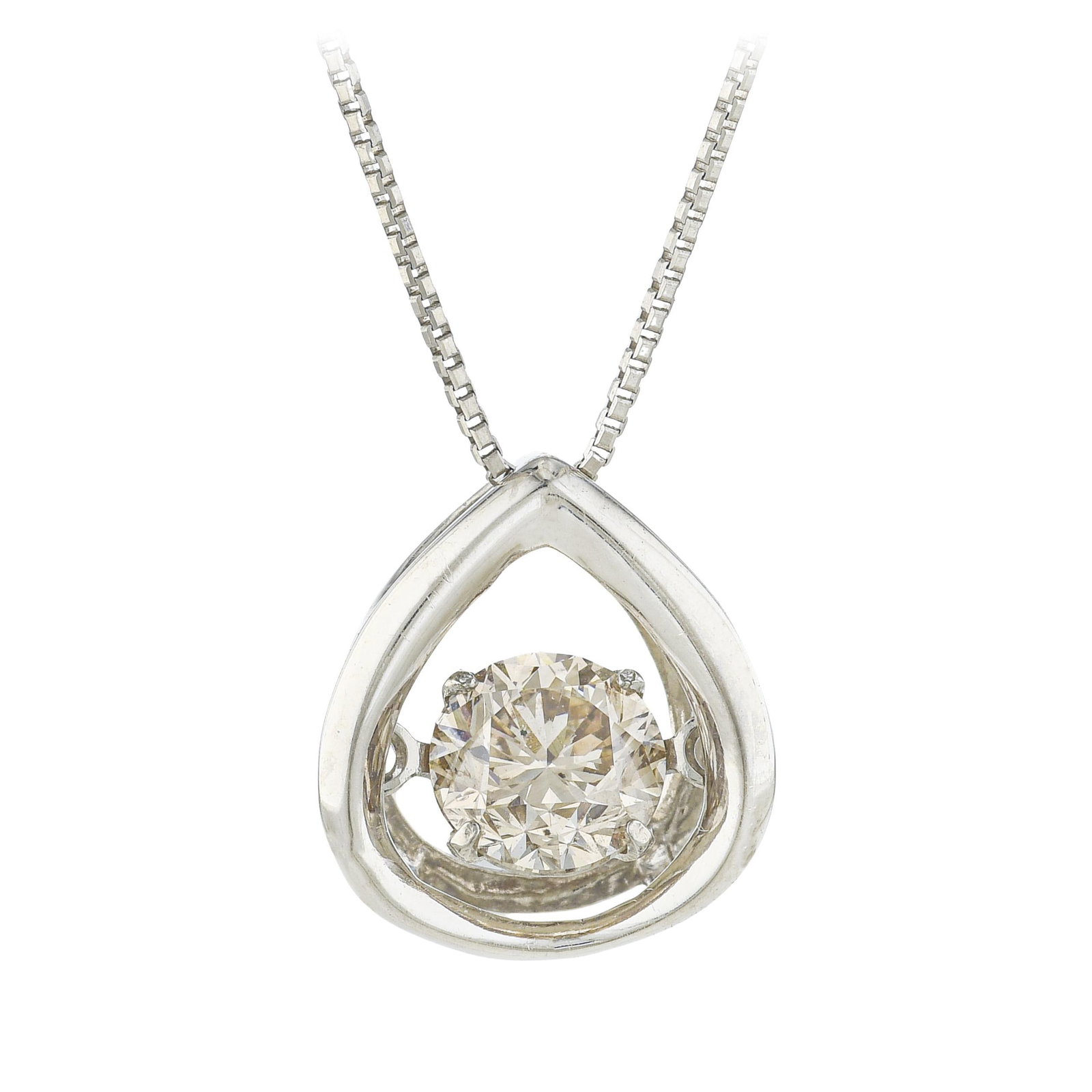 Diamond Solitaire Pendant Necklace: ESTIMATED RETAIL PRICE: $1,200* *This is the estimated value a piece of similar quality, craftsmanship, and characteristics could command at retail. The K-L color range in diamond is one of the more