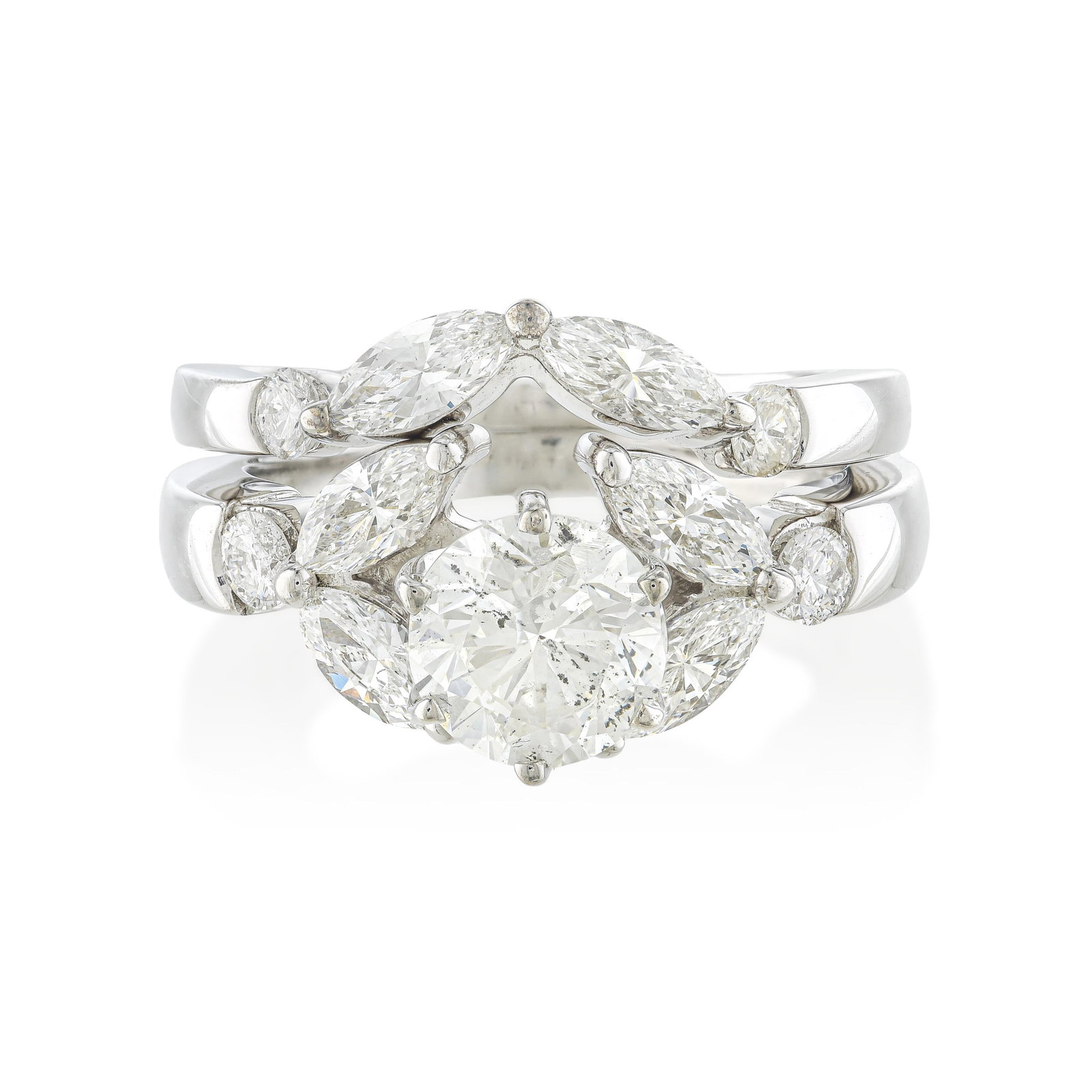Diamond Engagement Ring And Band Set: ESTIMATED RETAIL PRICE: $8,500* *This is the estimated value a piece of similar quality, craftsmanship, and characteristics could command at retail. The matched set here is the key point: an