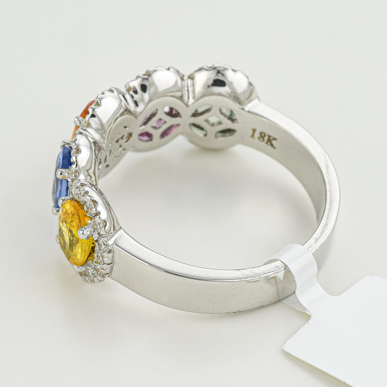 Multicolor Sapphire and Diamond Ring - 2