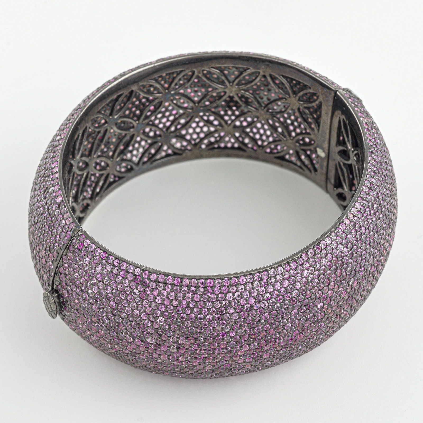 Pink Sapphire Bangle Bracelet - 2