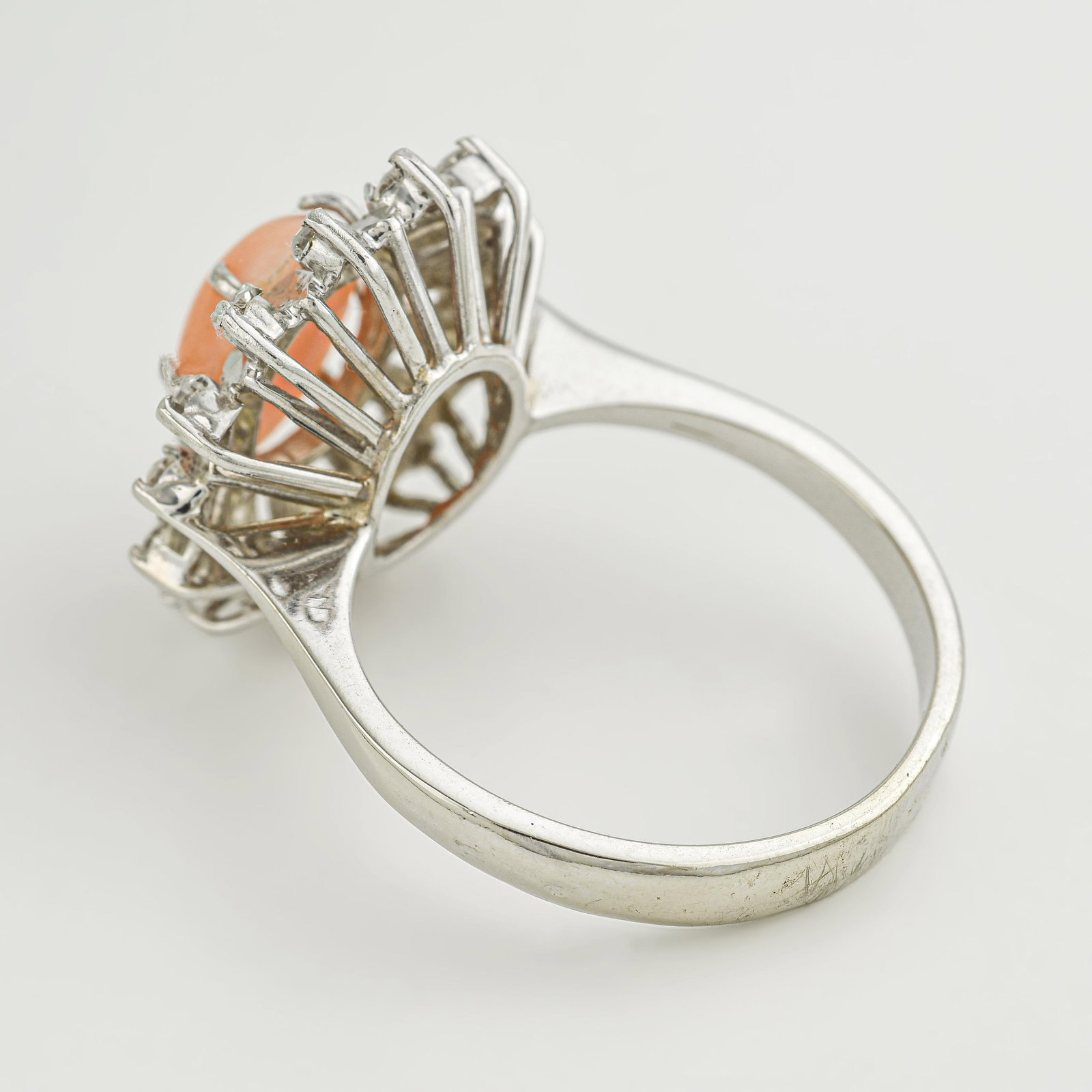 Coral and Diamond Ring - 2