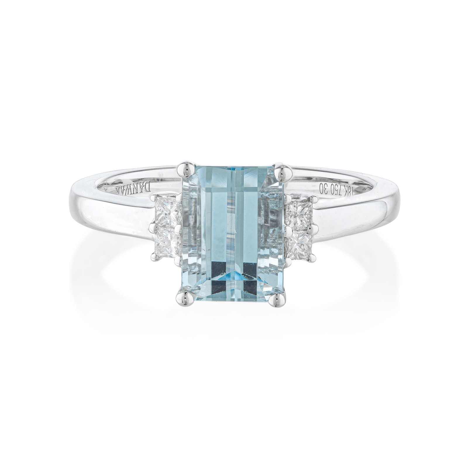Aquamarine and Diamond Ring: ESTIMATED RETAIL PRICE: $2,800* *This is the estimated value a piece of similar quality, craftsmanship, and characteristics could command at retail. Aquamarine at 1.69 carats accented by 0.14 carats