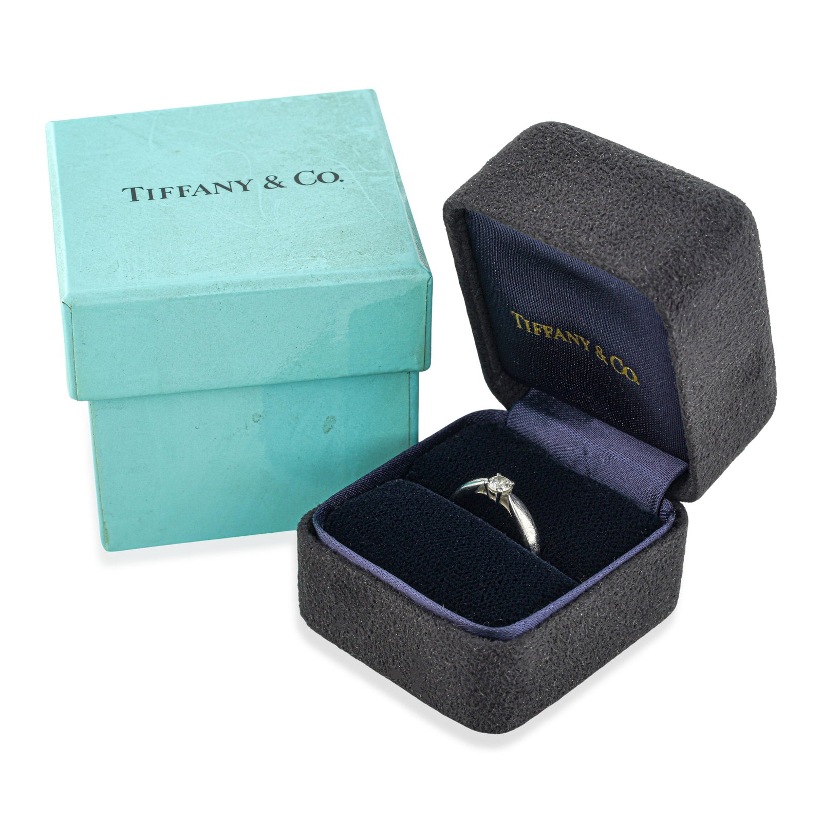 Tiffany and Co. Diamond Engagement Ring, with Box: ESTIMATED RETAIL PRICE: $3,200* *This is the estimated value a piece of similar quality, craftsmanship, and characteristics could command at retail. Tiffany engagement rings at the 0.20-carat tier