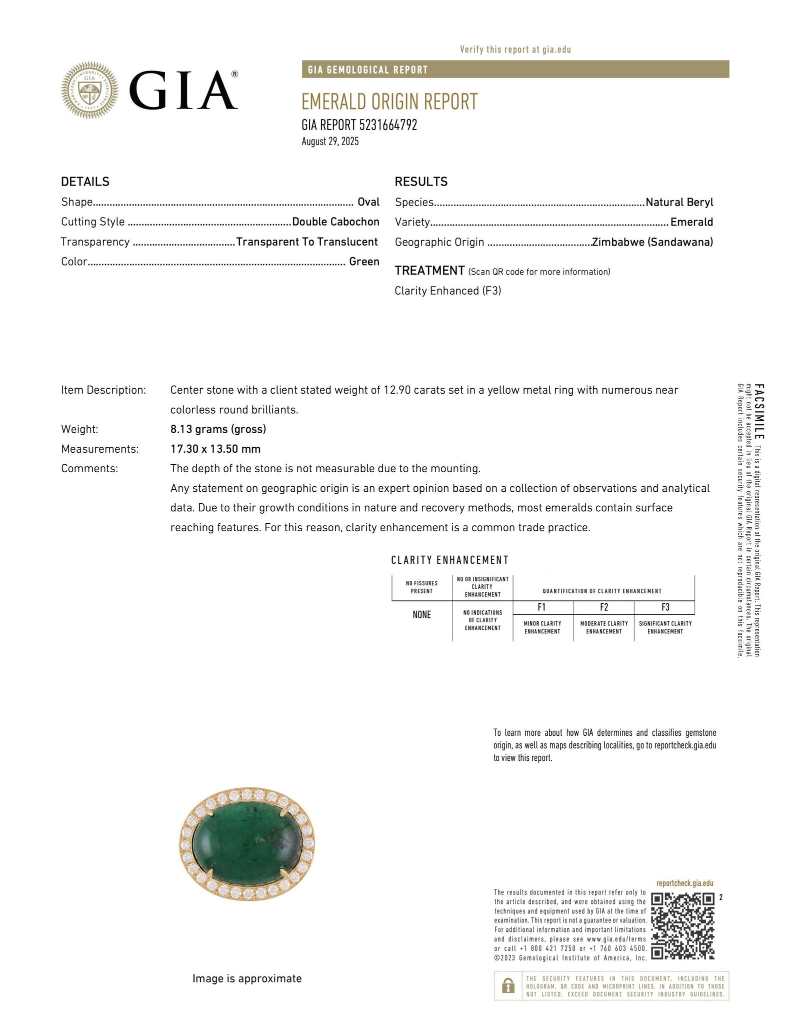 Sandwana Emerald and Diamond Ring, GIA Certified - 3