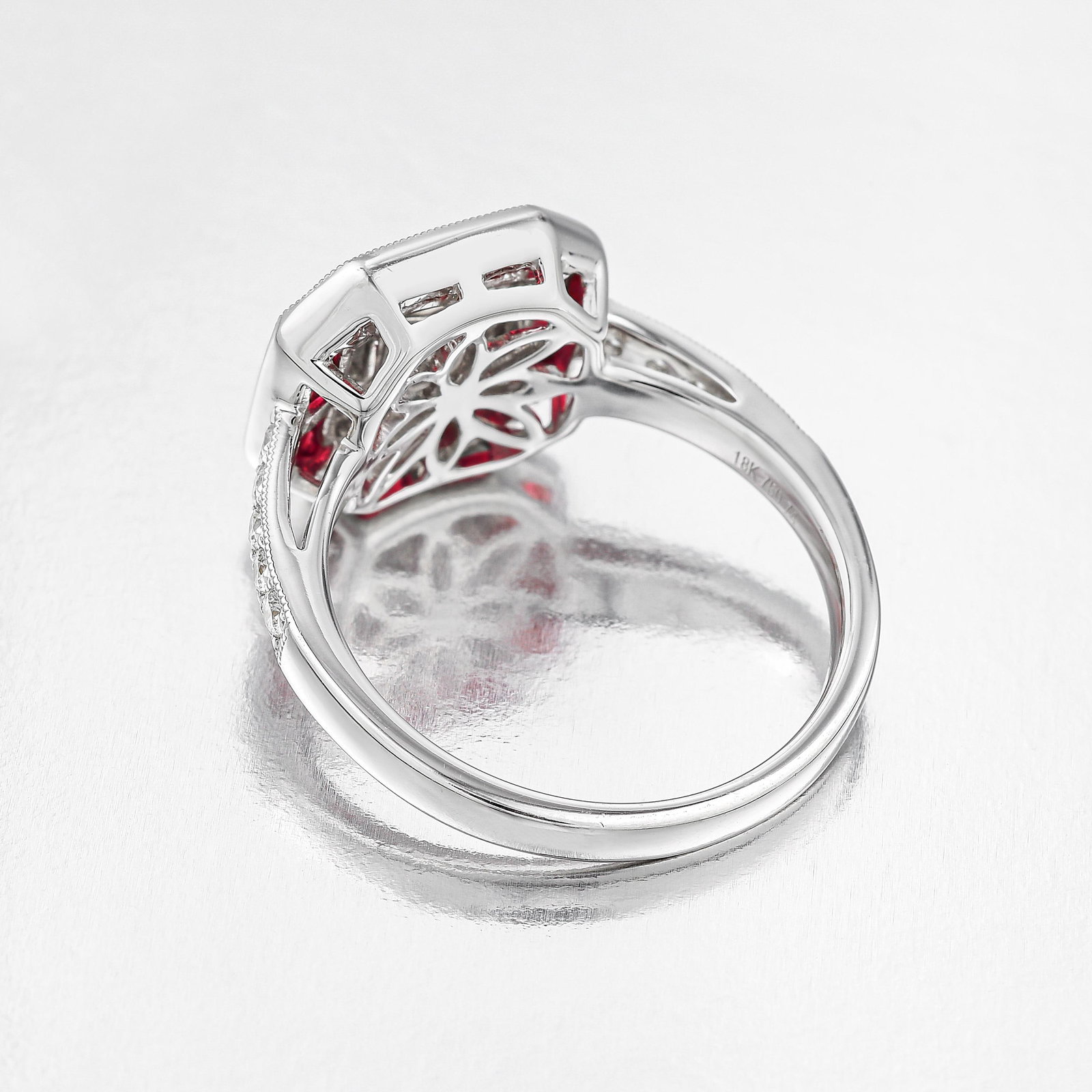 Ruby and Diamond Art Deco Style Ring - 3
