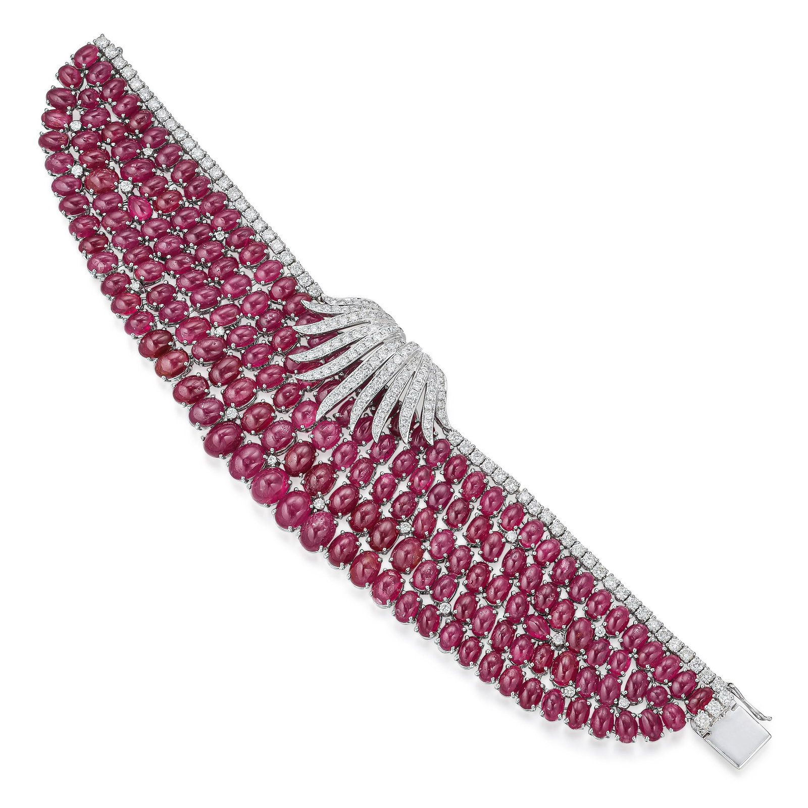Golden Age Style Ruby and Diamond Bracelet, GIA Certified - 3