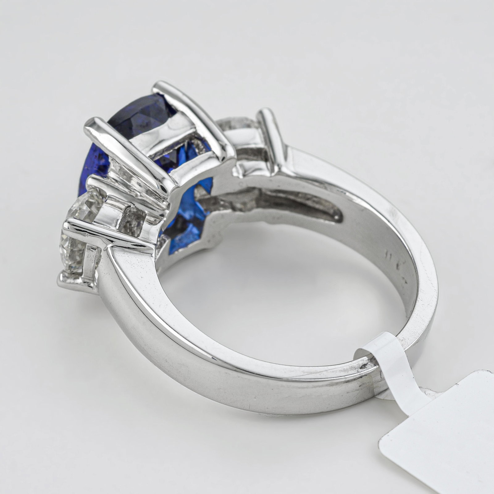 Tanzanite and Diamond Three-Stone Ring - 2
