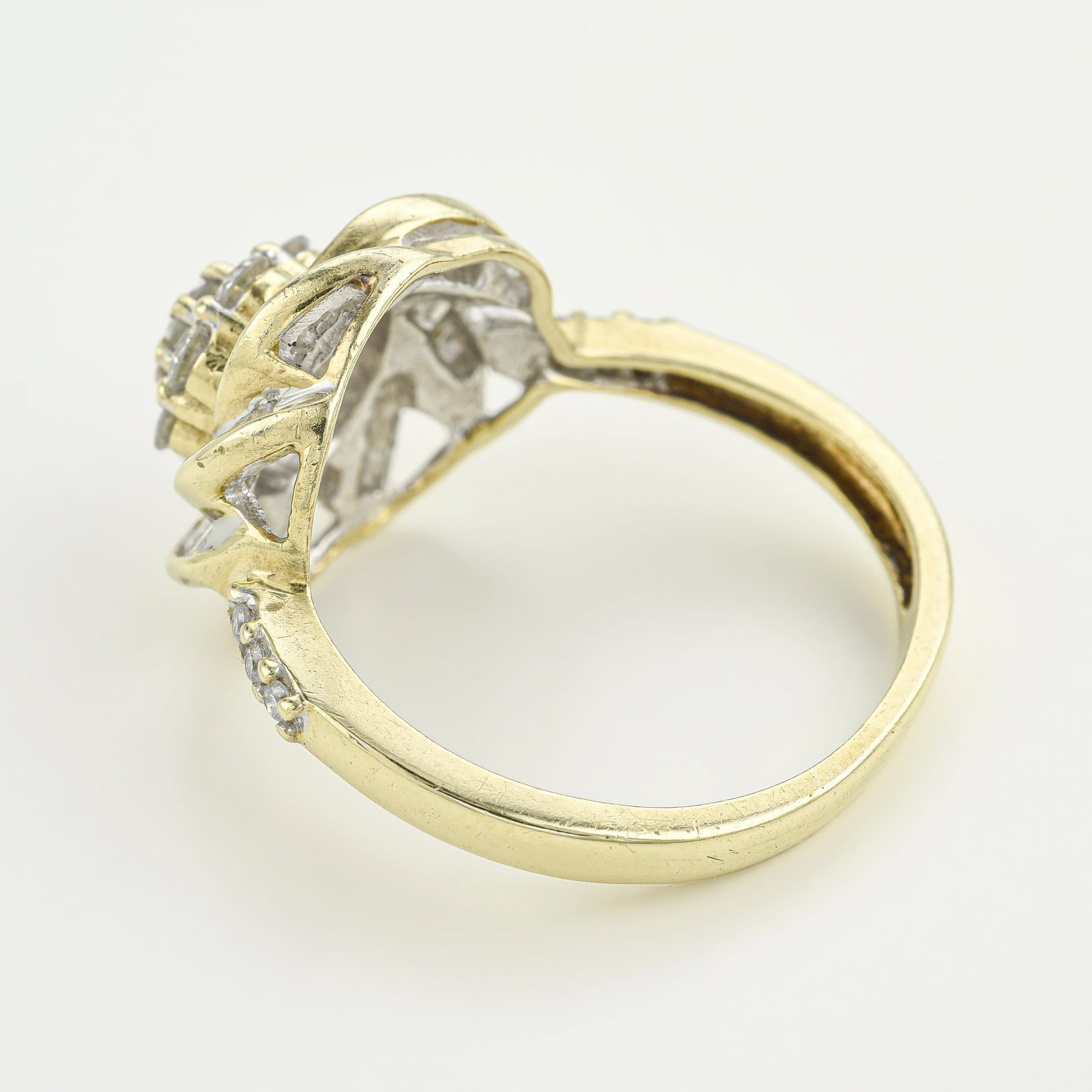 Diamond Floral Cluster Ring - 2