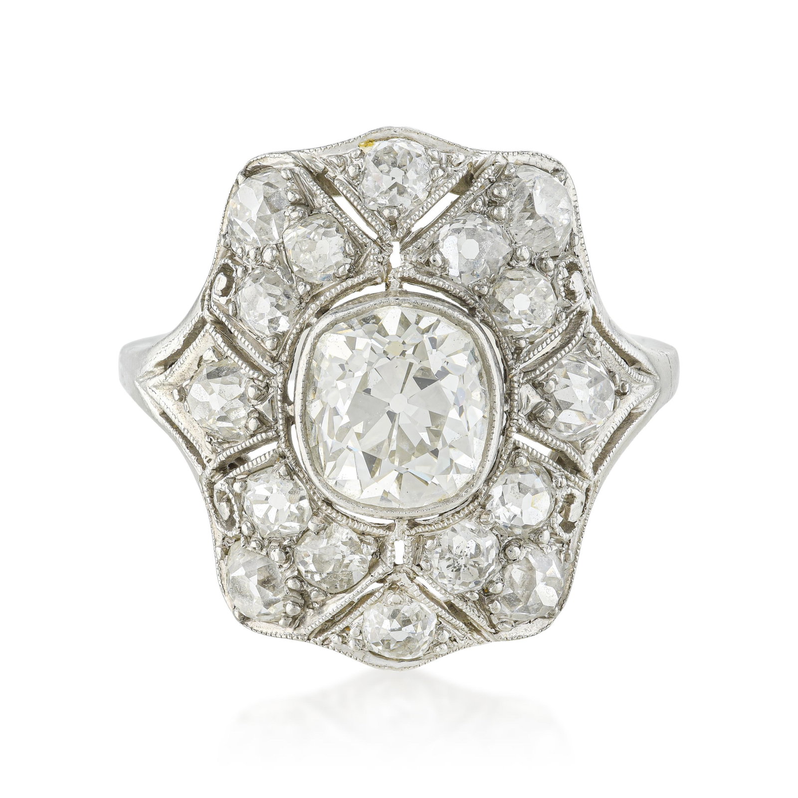 Art Deco Diamond Ring: ESTIMATED RETAIL PRICE: $11,500* *This is the estimated value a piece of similar quality, craftsmanship, and characteristics could command at retail. There is something deeply seductive about a