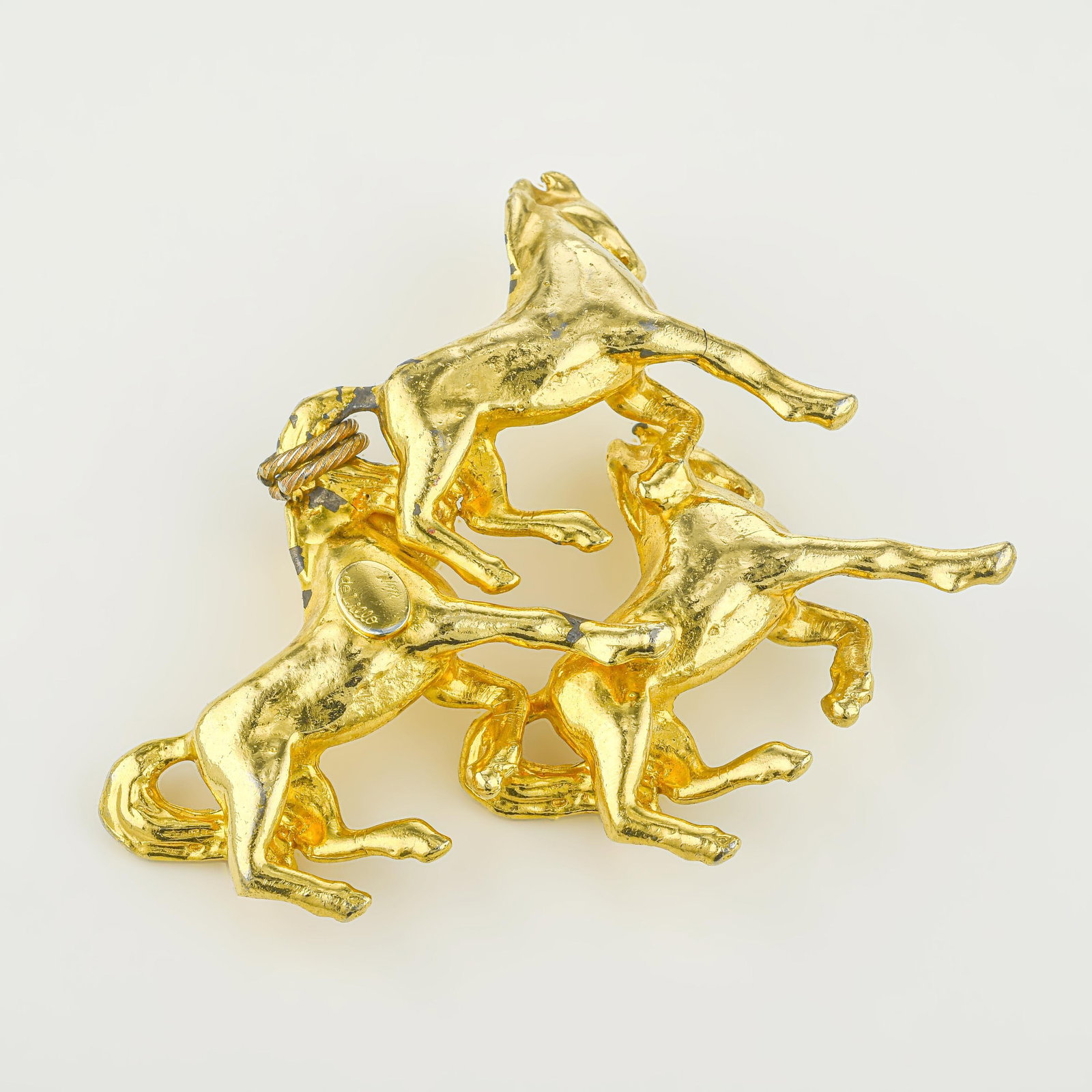 William de Lillo Vintage Running Horses Pendant - 2