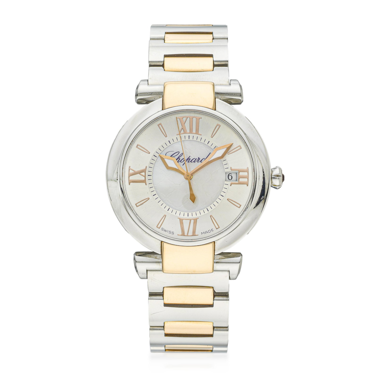 Chopard Imperiale in Steel: ESTIMATED RETAIL PRICE: $6,000* *This is the estimated value a piece of similar quality, craftsmanship, and characteristics could command at retail. Summary of Key Characteristics CIRCA: 2010s CASE MA