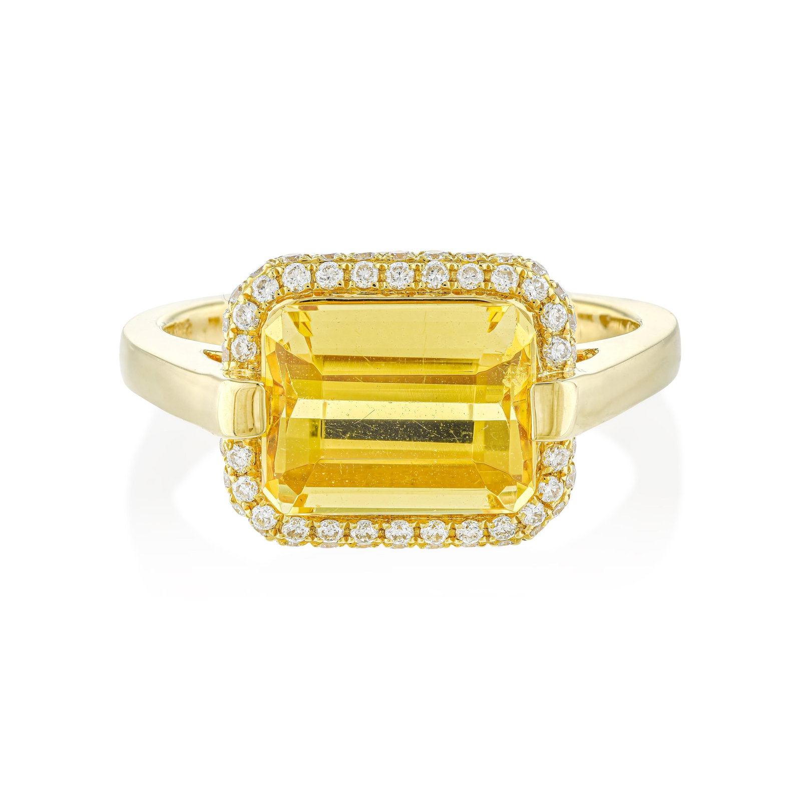 Yellow Sapphire and Diamond Ring: ESTIMATED RETAIL PRICE: $5,000* *This is the estimated value a piece of similar quality, craftsmanship, and characteristics could command at retail. Yellow sapphires at 2.57 carats present the corundu