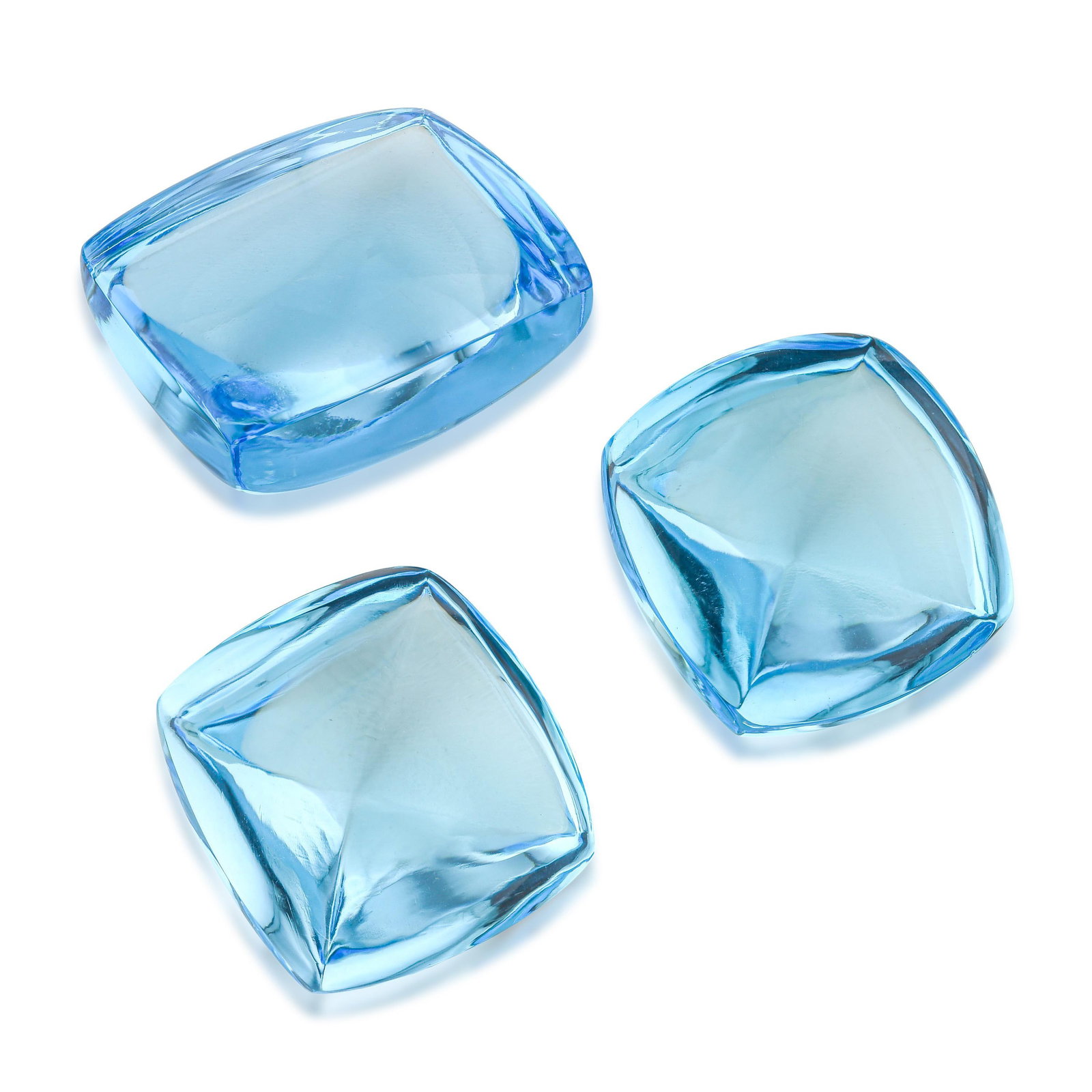 111.58-Carat Topaz, Set of Three Gemstones: ESTIMATED RETAIL PRICE: $600 * *This is the estimated value a piece of similar quality, craftsmanship, and characteristics could command at retail. Three matched topaz stones totaling 111.58 carats is