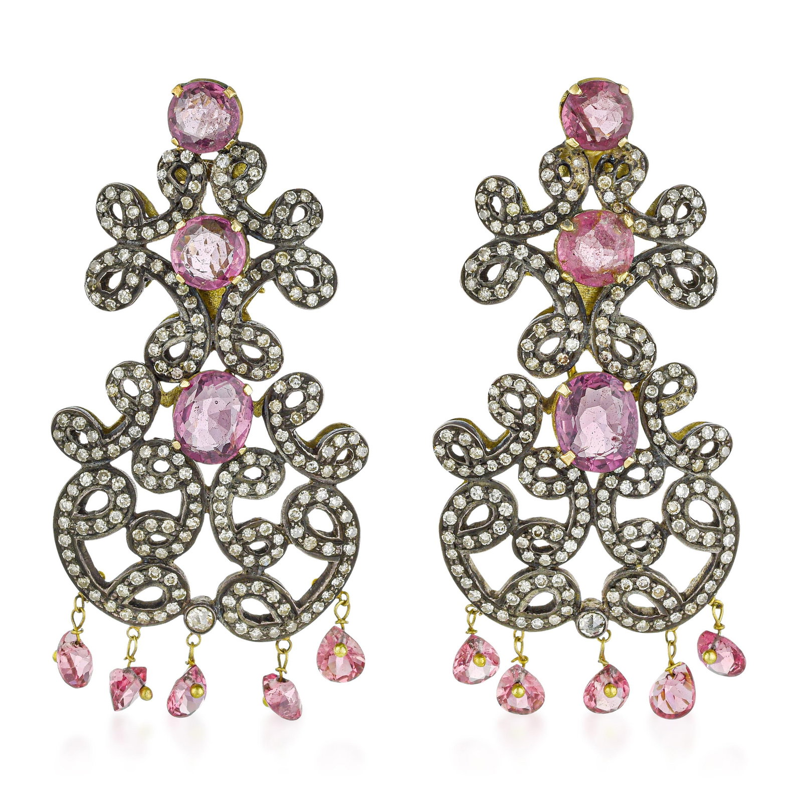 Tourmaline and Diamond Chandelier Earrings: ESTIMATED RETAIL PRICE: $5,000 * *This is the estimated value a piece of similar quality, craftsmanship, and characteristics could command at retail. Chandelier earrings are one of the few jewelry for