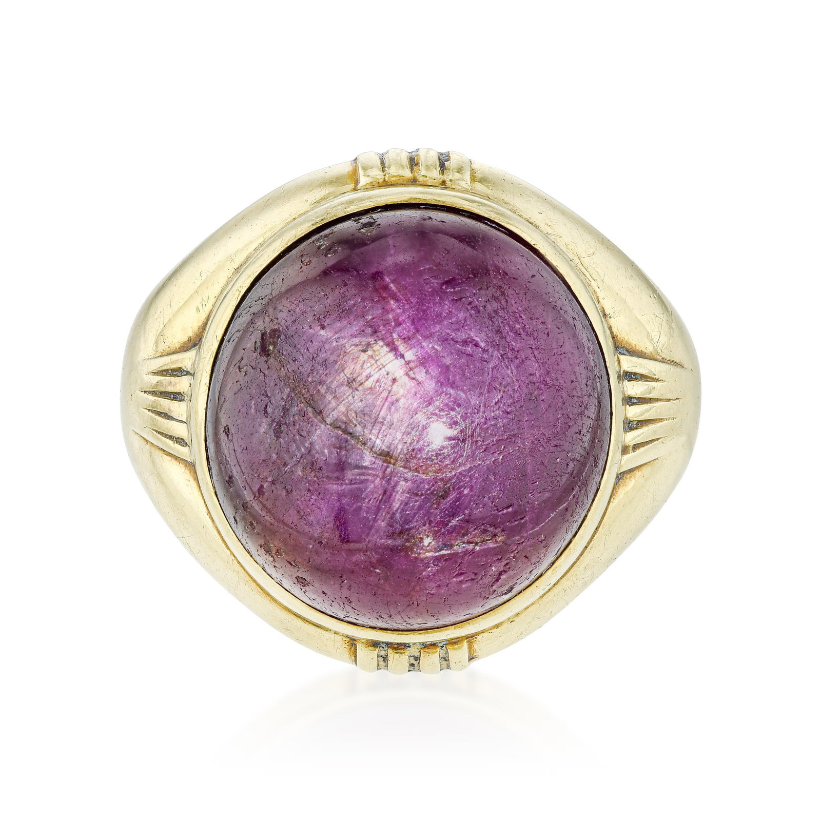 Star Ruby Ring - No Reserve Lot: ESTIMATED RETAIL PRICE: $2,500 * *This is the estimated value a piece of similar quality, craftsmanship, and characteristics could command at retail. Asterism in a closed-back star ruby mounting