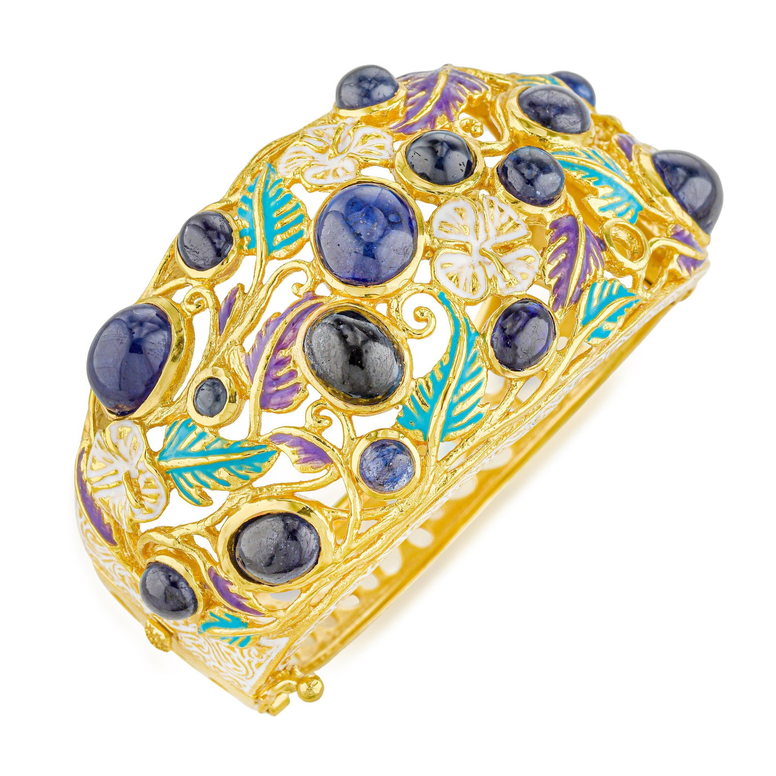 Costume Bangle Bracelet: ESTIMATED RETAIL PRICE: $1,000 * *This is the estimated value a piece of similar quality, craftsmanship, and characteristics could command at retail. The wide-format bangle in costume materials