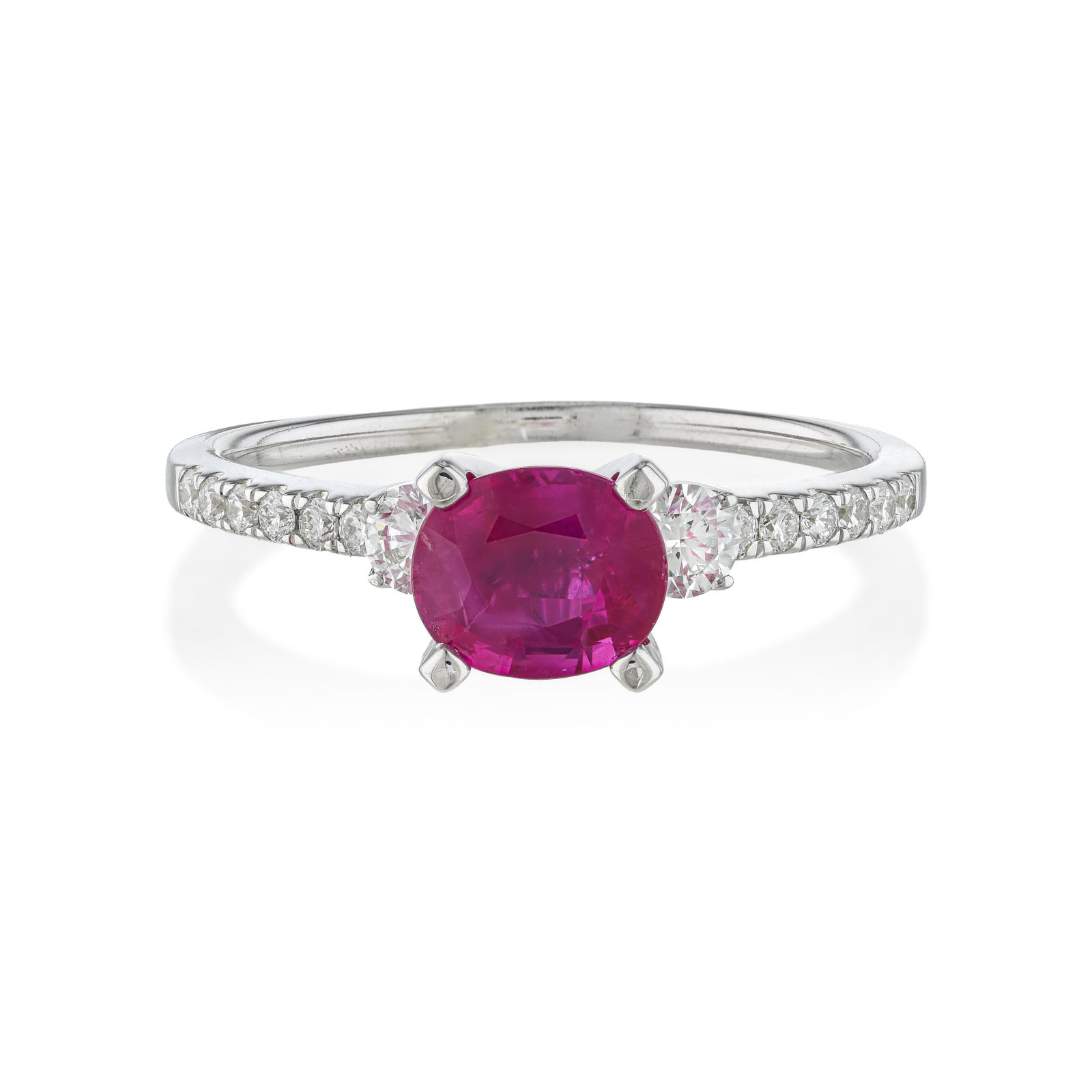 1.20-Carat Burma Ruby and Diamond Ring, GIA Certified: ESTIMATED RETAIL PRICE: $6,500* *This is the estimated value a piece of similar quality, craftsmanship, and characteristics could command at retail. Summary of Key Characteristics • Metal: 14K