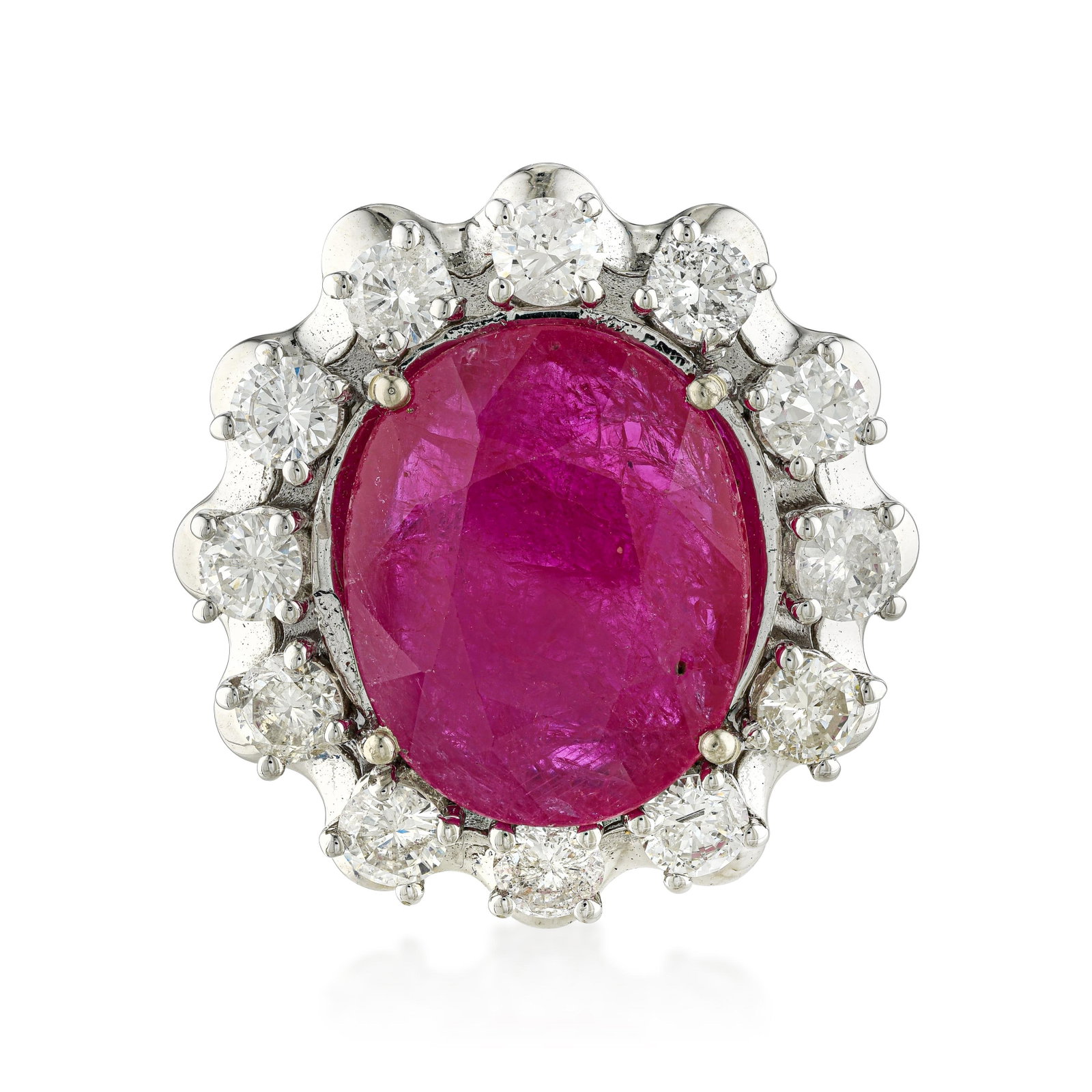 Ruby and Diamond Ring: ESTIMATED RETAIL PRICE: $3,800* *This is the estimated value a piece of similar quality, craftsmanship, and characteristics could command at retail. Summary of Key Characteristics • Metal: 14K wh