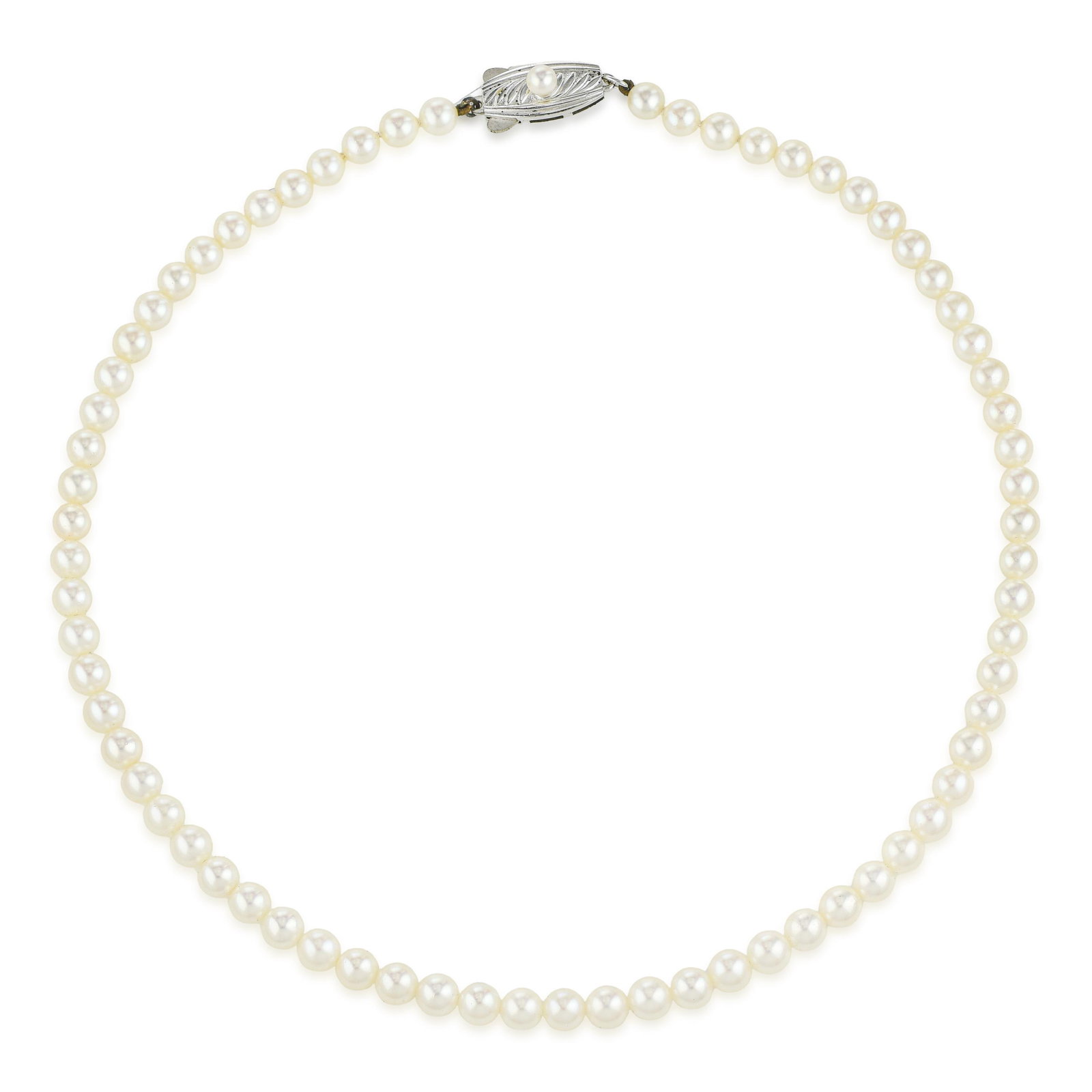 Mikimoto Pearl Necklace: ESTIMATED RETAIL PRICE: $800* *This is the estimated value a piece of similar quality, craftsmanship, and characteristics could command at retail. Summary of Key Characteristics • Metal: