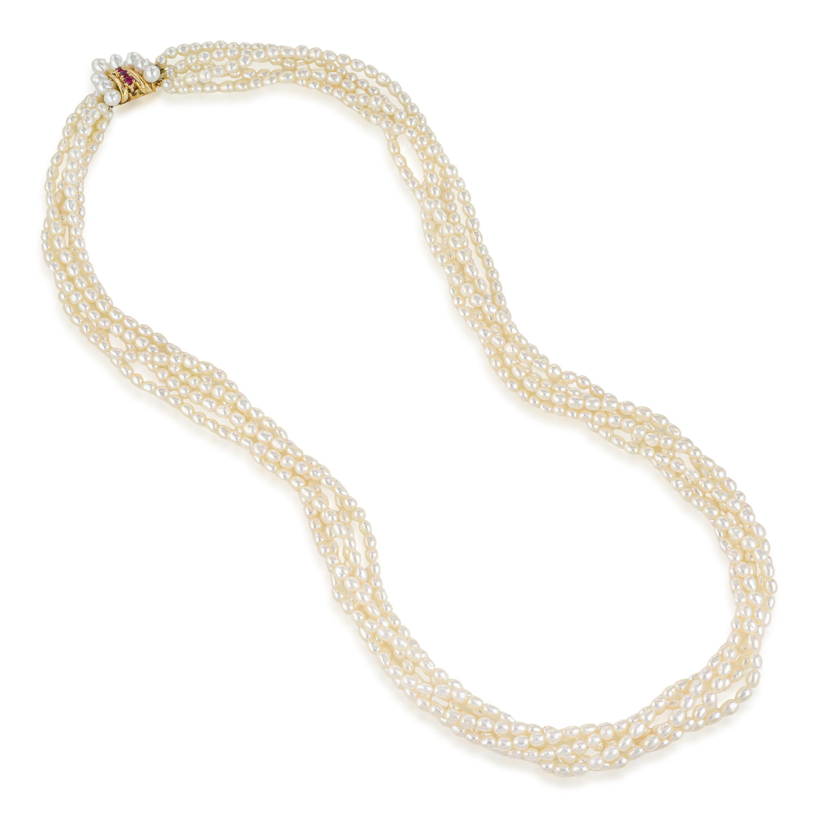 Multi-Strand Pearl Necklace (1 of 1)
