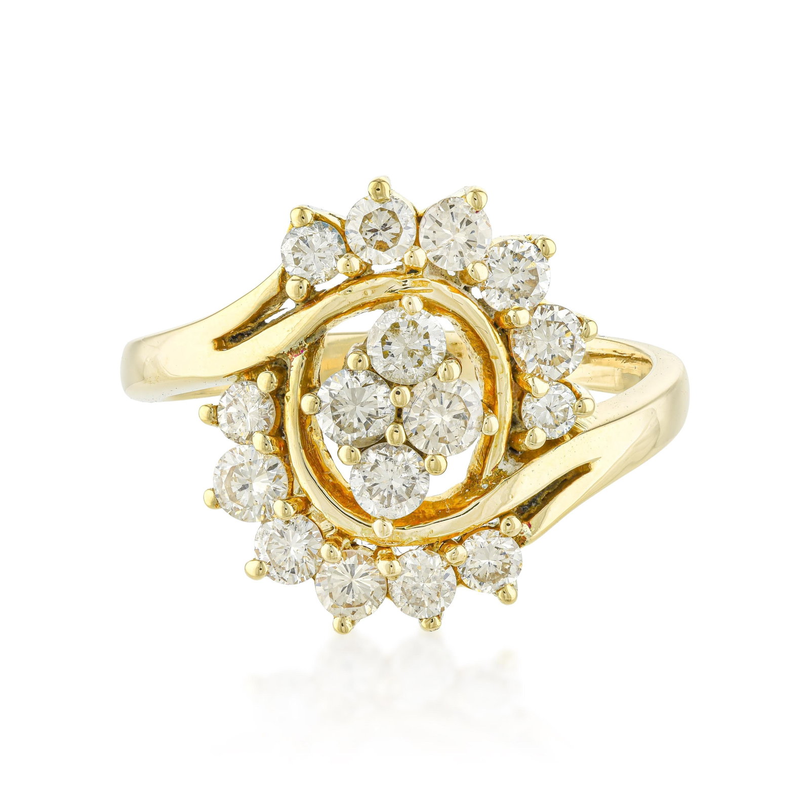 Diamond Flower Ring: ESTIMATED RETAIL PRICE: $2,000 * *This is the estimated value a piece of similar quality, craftsmanship, and characteristics could command at retail. The flower ring translates one of nature's most re