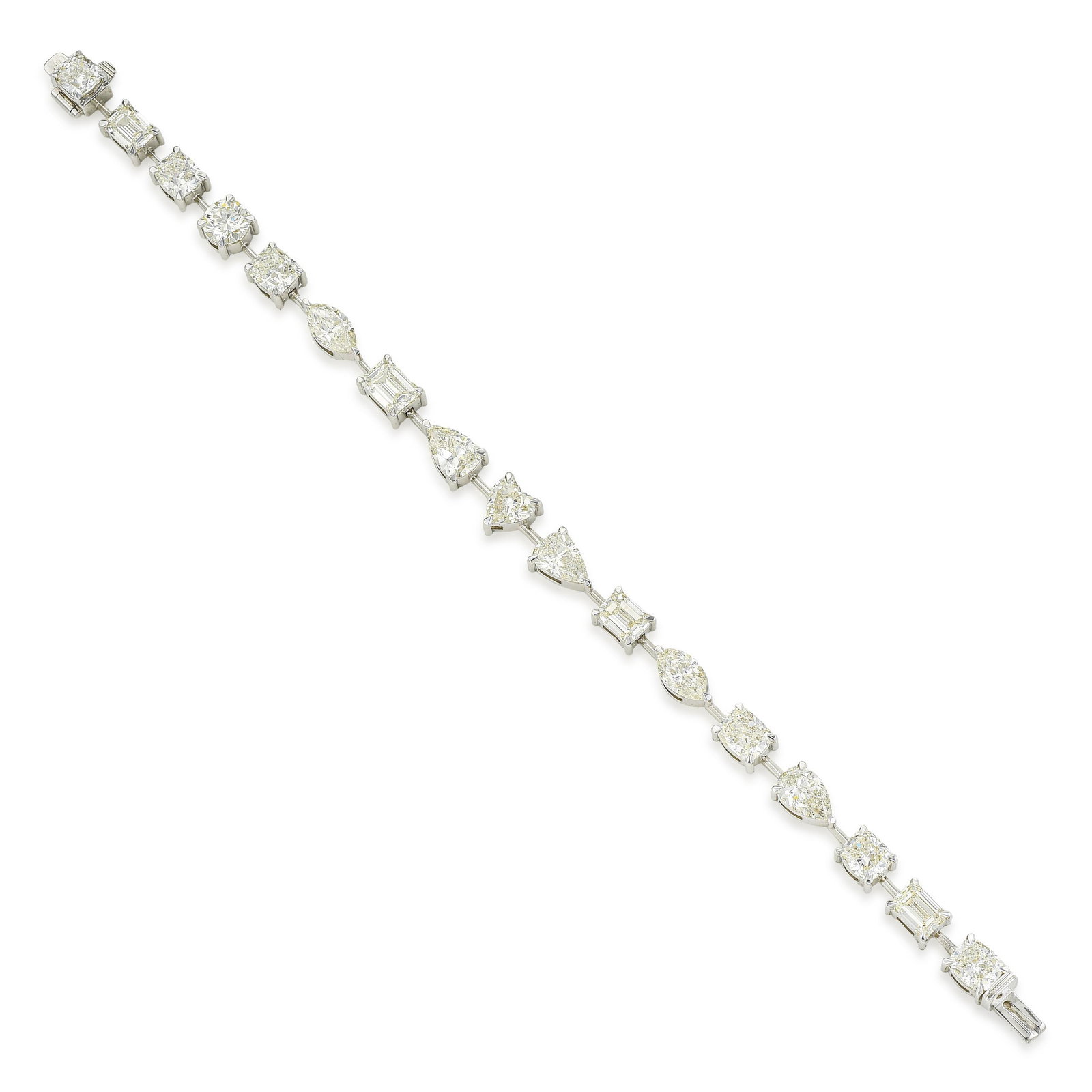 Multishape Fine Diamond Line Bracelet: ESTIMATED RETAIL PRICE: $55,000 * *This is the estimated value a piece of similar quality, craftsmanship, and characteristics could command at retail. The diamond line bracelet is one of the most dema