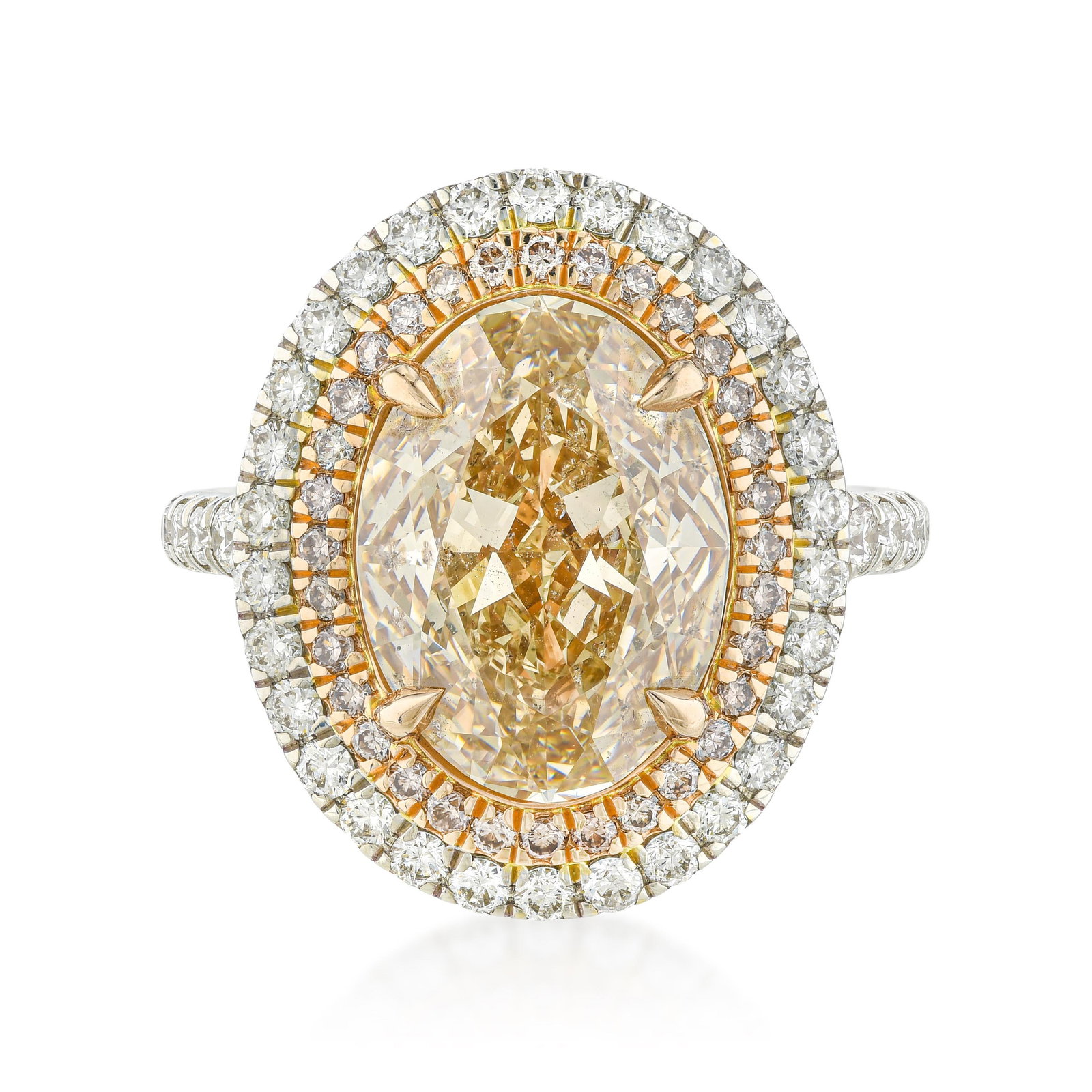 4.60-Carat Fancy Brownish Orange Diamond Ring: ESTIMATED RETAIL PRICE: $30,000 * *This is the estimated value a piece of similar quality, craftsmanship, and characteristics could command at retail. At 4.60 carats the fancy brownish orange center d