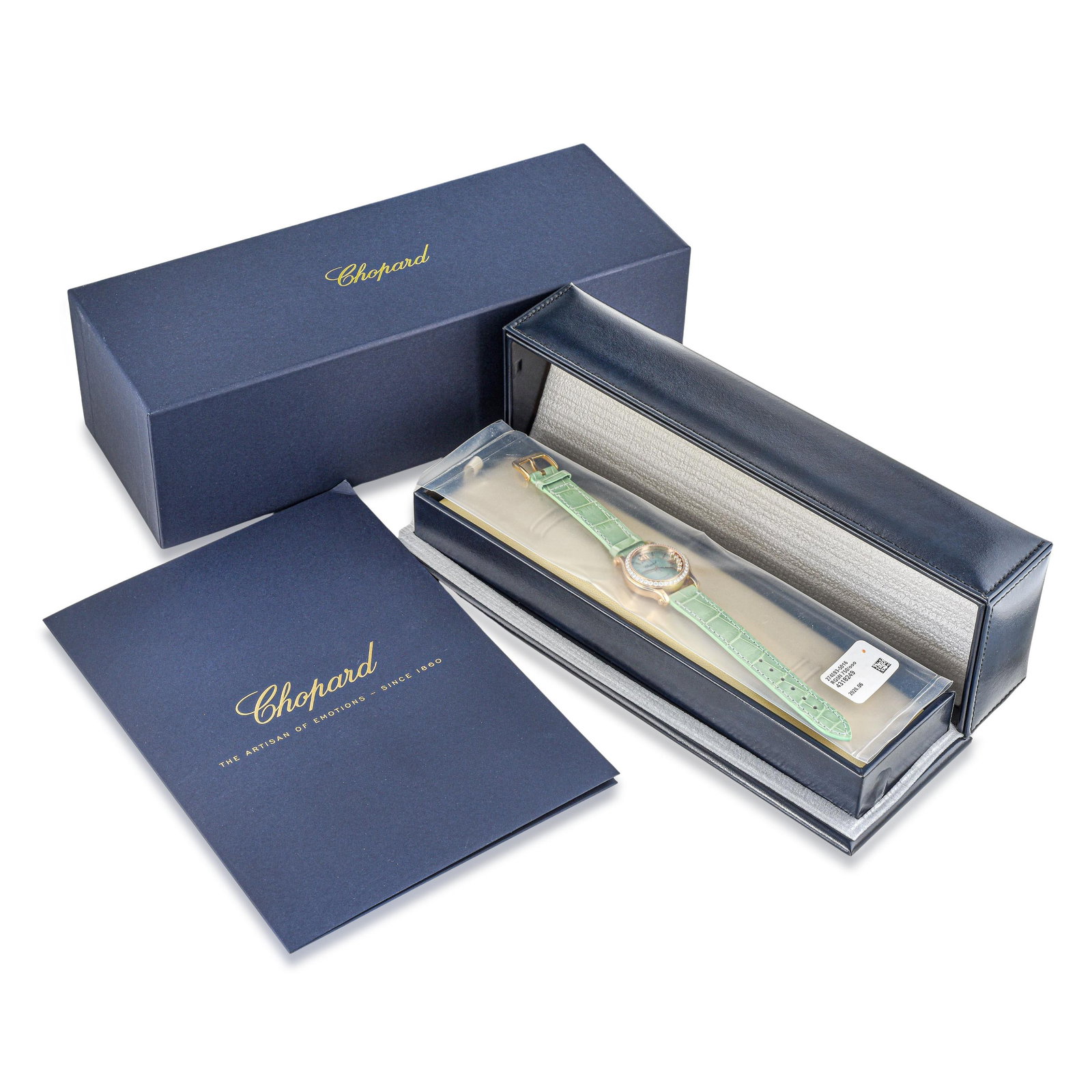 Chopard Happy Sport in 18K Rose Gold with Green Mother-of-Pearl Dial, with Box and Papers - 2