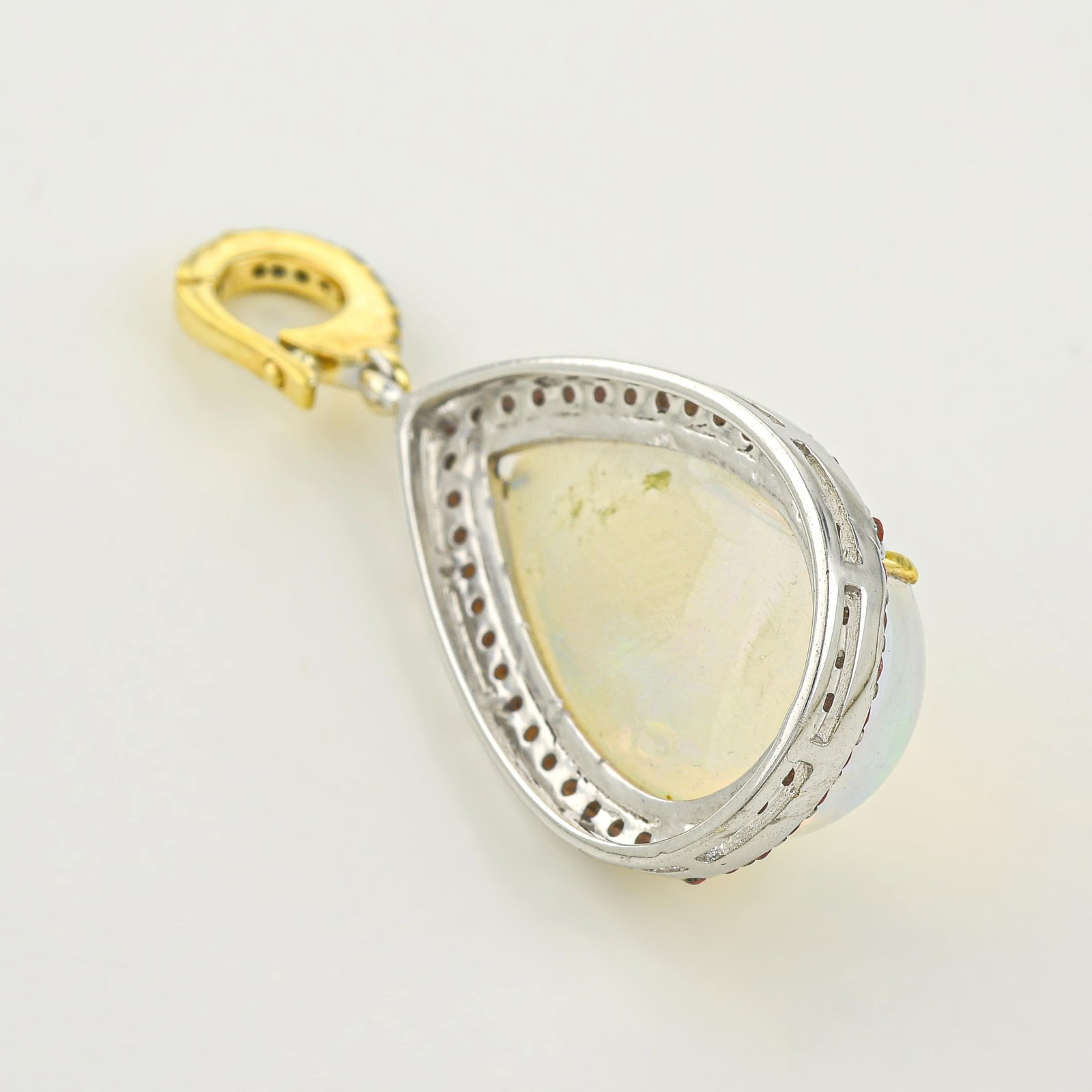 Opal Pink Sapphire and Diamond Pendant - 2