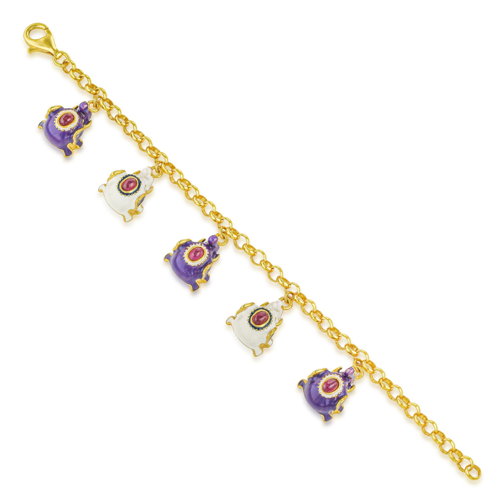 Costume Elephant Charm Bracelet: ESTIMATED RETAIL PRICE: $500* *This is the estimated value a piece of similar quality, craftsmanship, and characteristics could command at retail. The elephant charm bracelet is one of costume