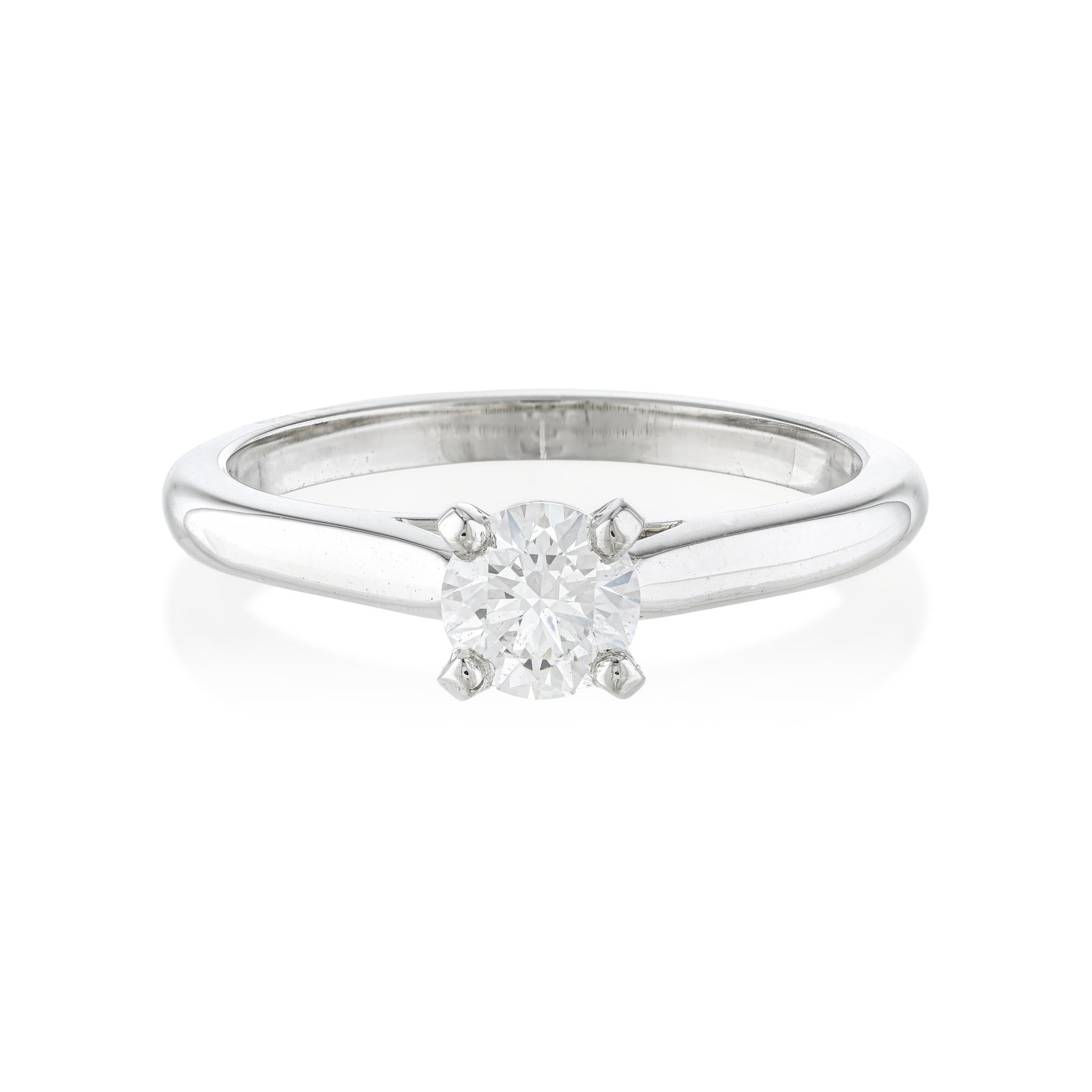 Cartier 0.32-Carat Diamond Engagement Ring, F/IF GIA Certified: ESTIMATED RETAIL PRICE: $5,500 * *This is the estimated value a piece of similar quality, craftsmanship, and characteristics could command at retail. F color, internally flawless: the GIA report