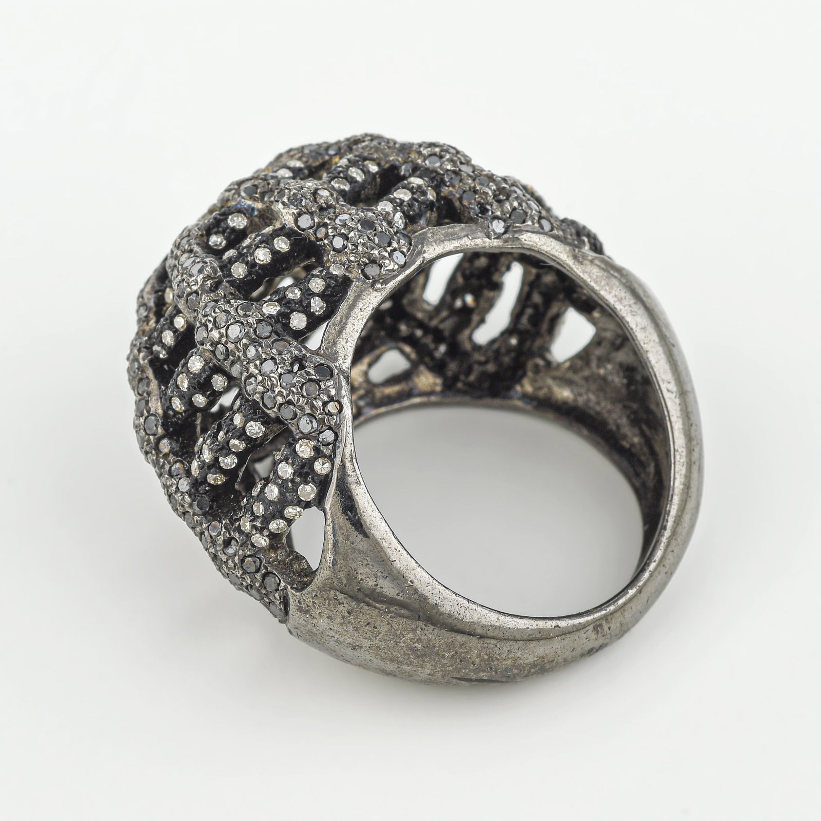 Diamond Web Dome Ring - 2