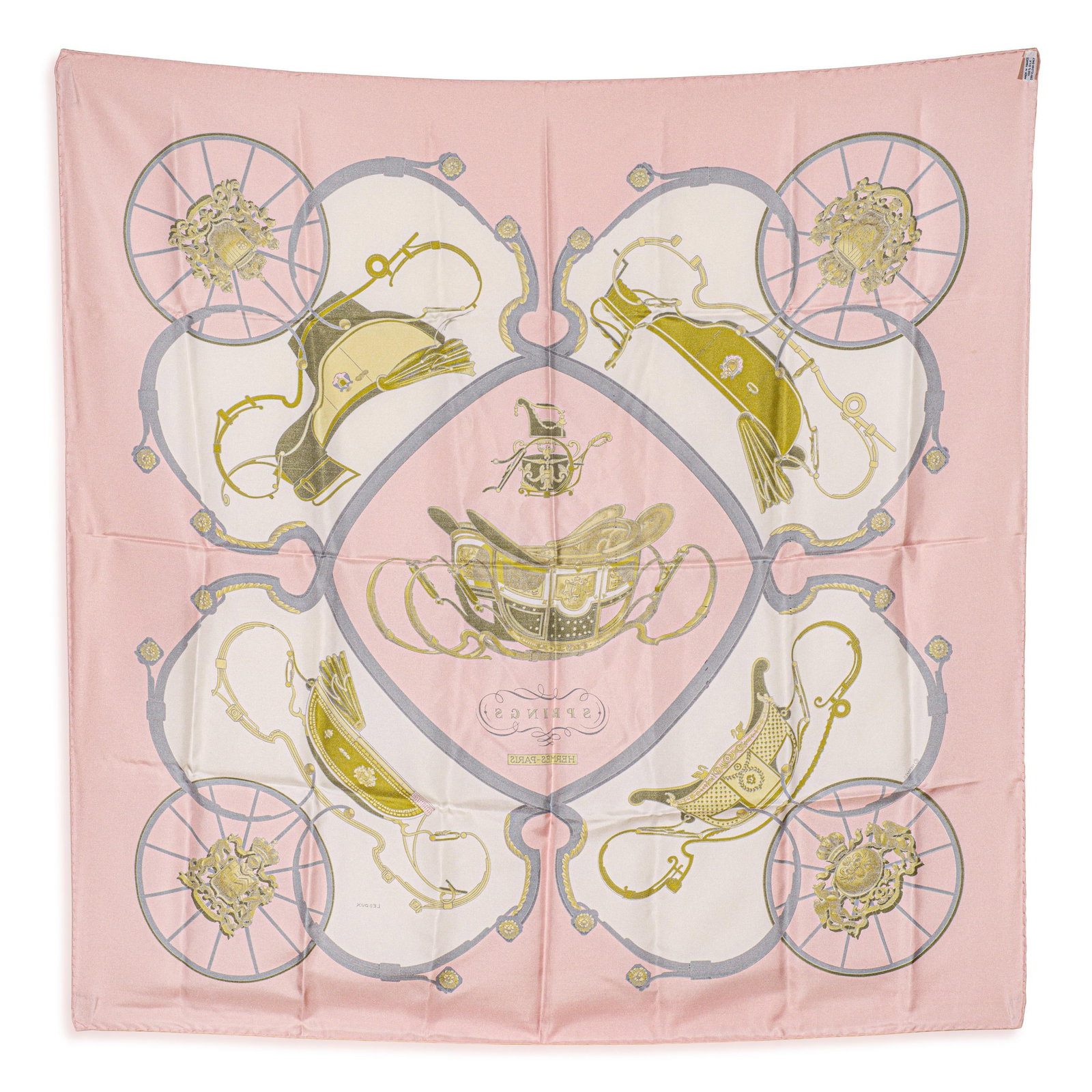 Hermes Springs Carre 90 Scarf - Silk Twill, Rose - 2