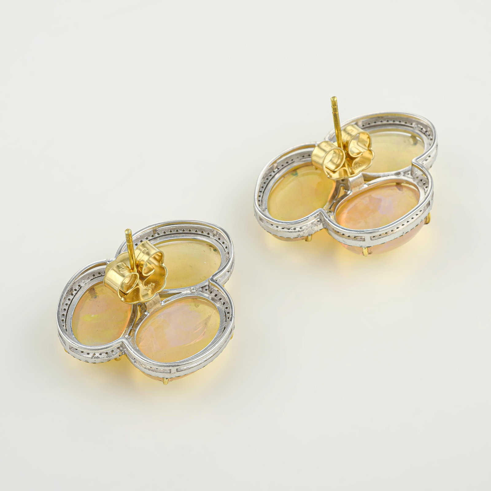Opal and Diamond Earrings - 2