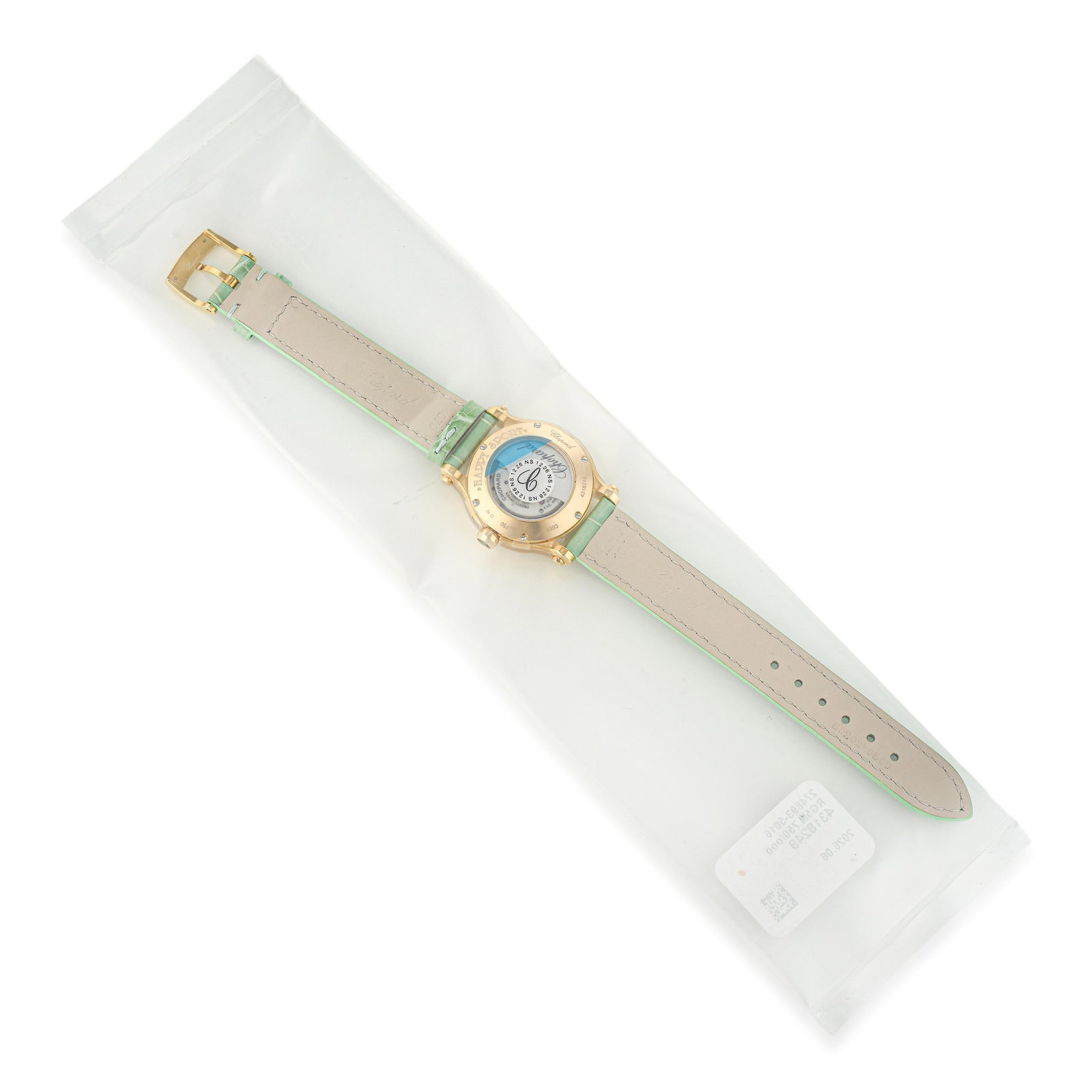 Chopard Happy Sport in 18K Rose Gold with Green Mother-of-Pearl Dial, with Box and Papers - 3