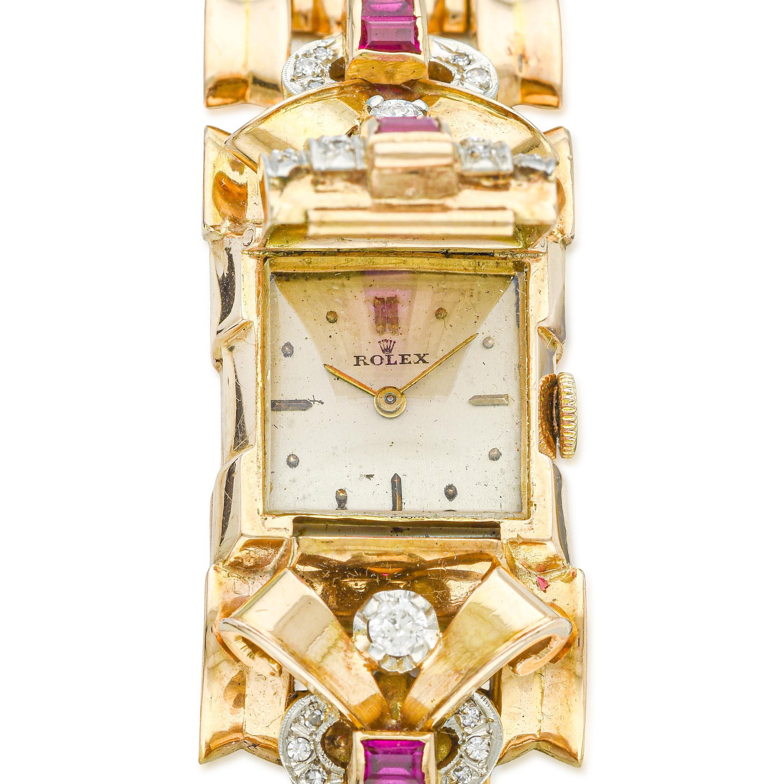 Rolex Cocktail Watch in 18K Rose Gold with Diamonds and Rubies - 2
