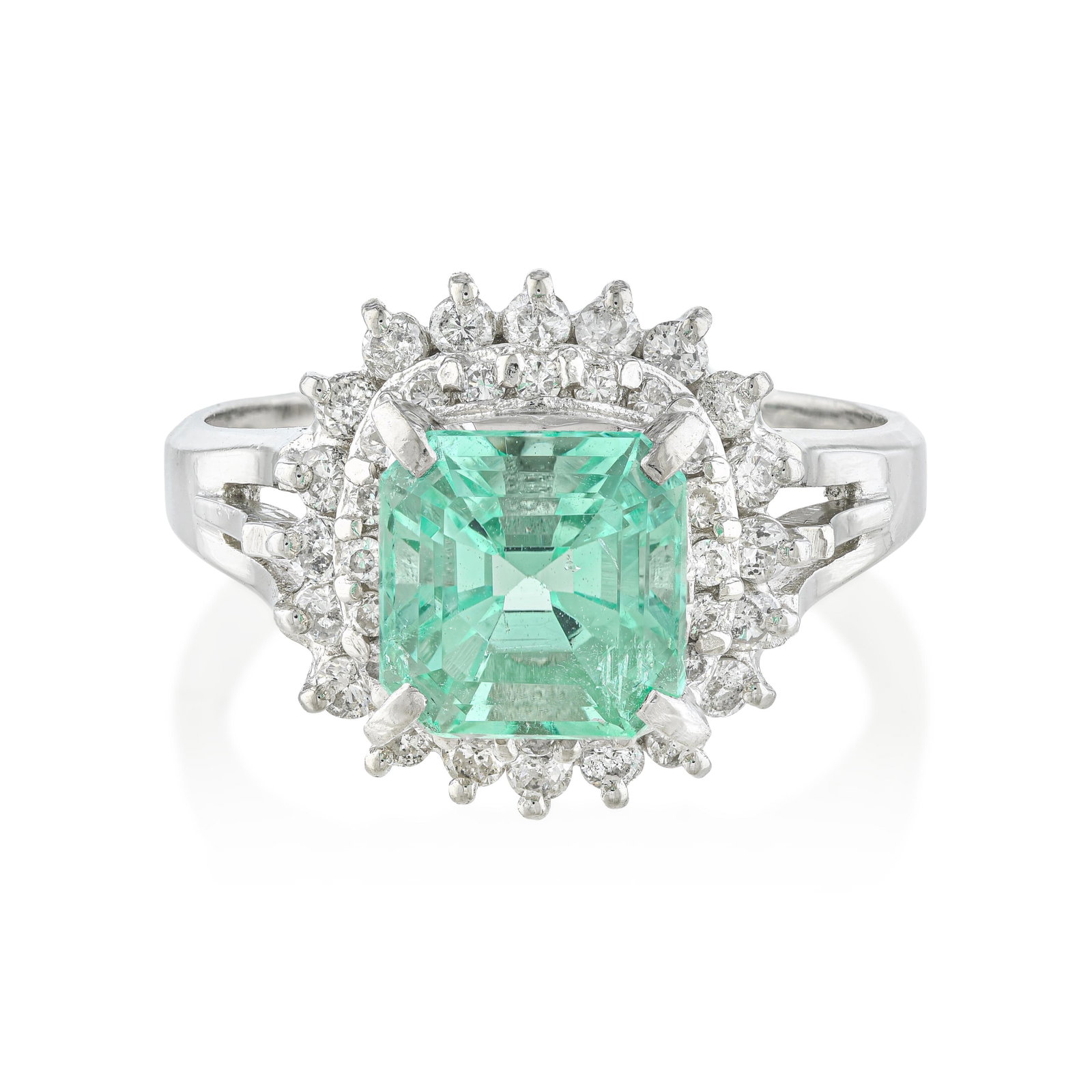 Emerald and Diamond Ring: ESTIMATED RETAIL PRICE: $4,500* *This is the estimated value a piece of similar quality, craftsmanship, and characteristics could command at retail. At 1.43 carats, this emerald crosses into the size