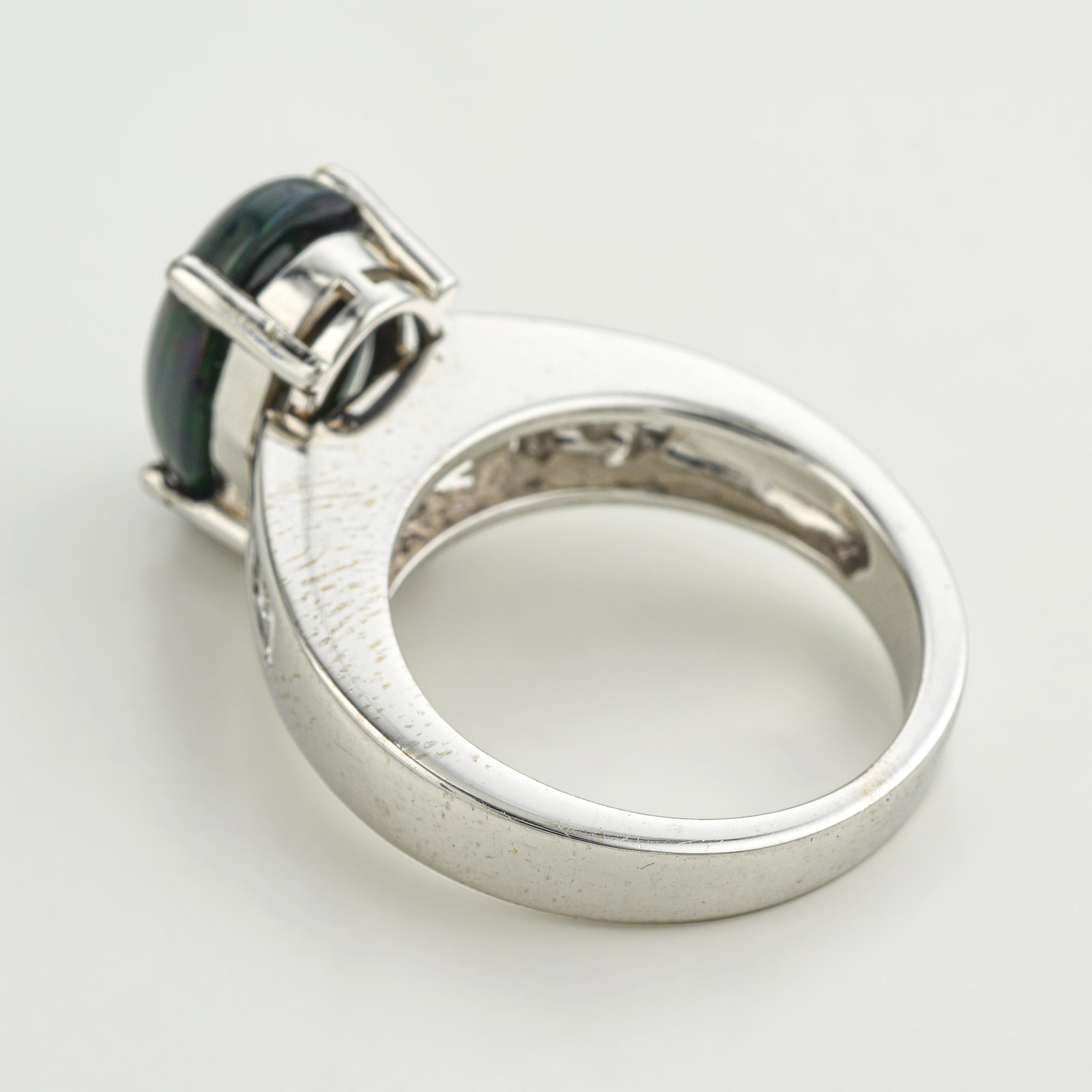 Black Opal and Diamond Ring - 2
