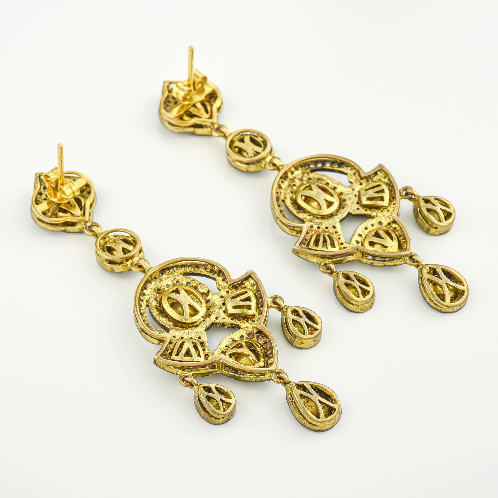 Polki Diamond Chandelier Earrings - 2