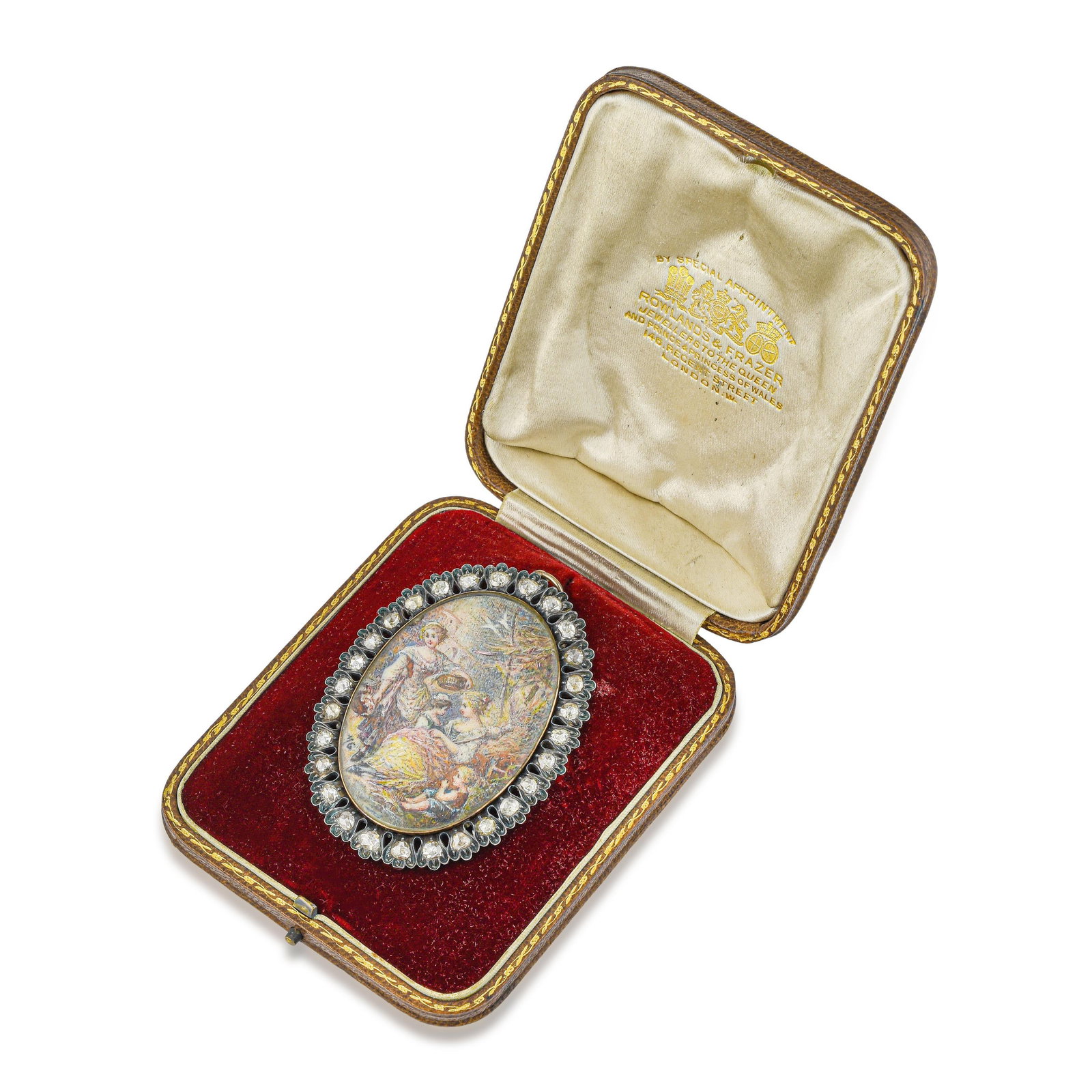 Rowlands and Frazer Antique Diamond Pendant Brooch, with Box: ESTIMATED RETAIL PRICE: $2,600 * *This is the estimated value a piece of similar quality, craftsmanship, and characteristics could command at retail. Rowlands and Frazer of London supplied the