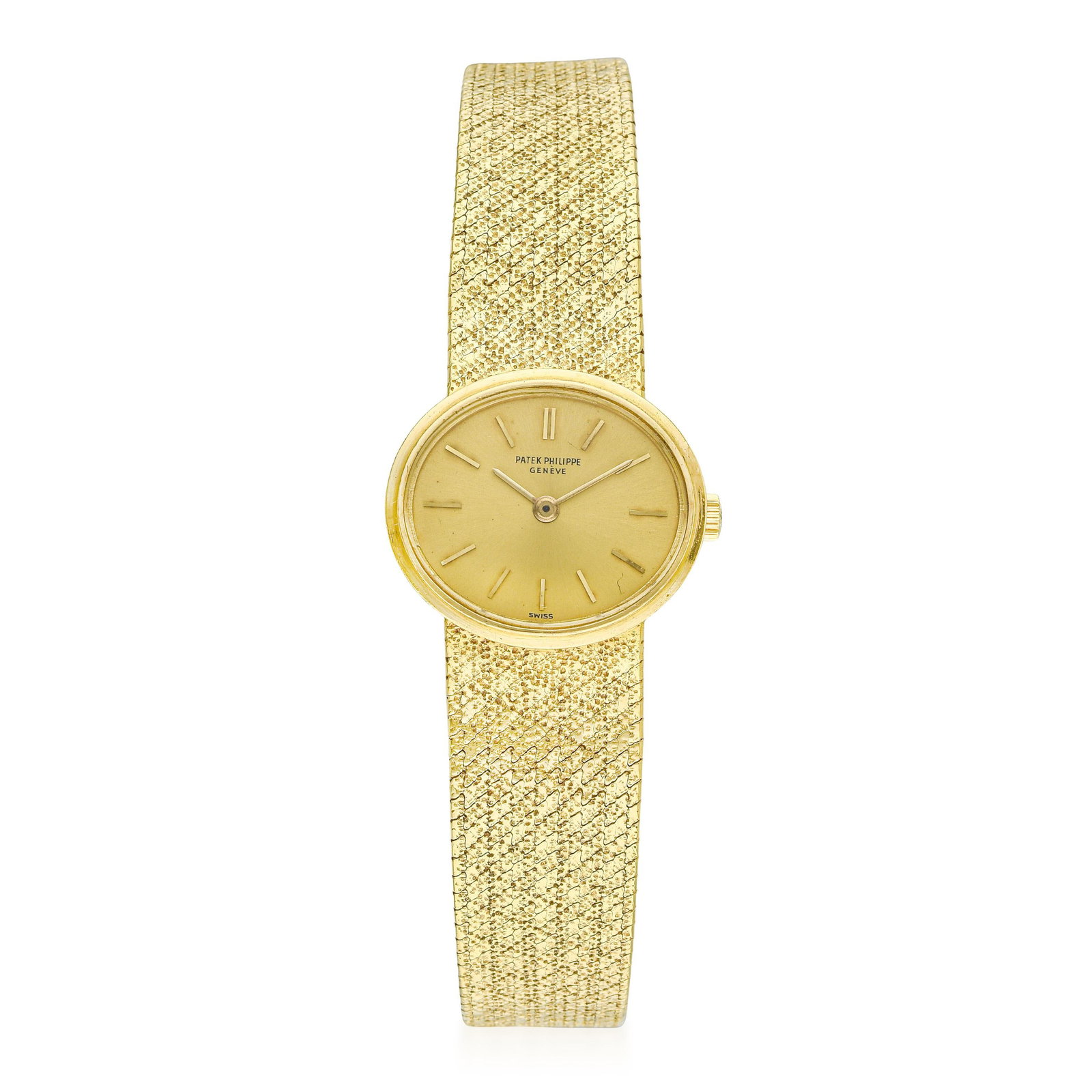 Patek Philippe Ladies' Oval in 18K Gold: ESTIMATED RETAIL PRICE: $12,000* *This is the estimated value a piece of similar quality, craftsmanship, and characteristics could command at retail. A graceful example of 1970s Patek Philippe eleganc