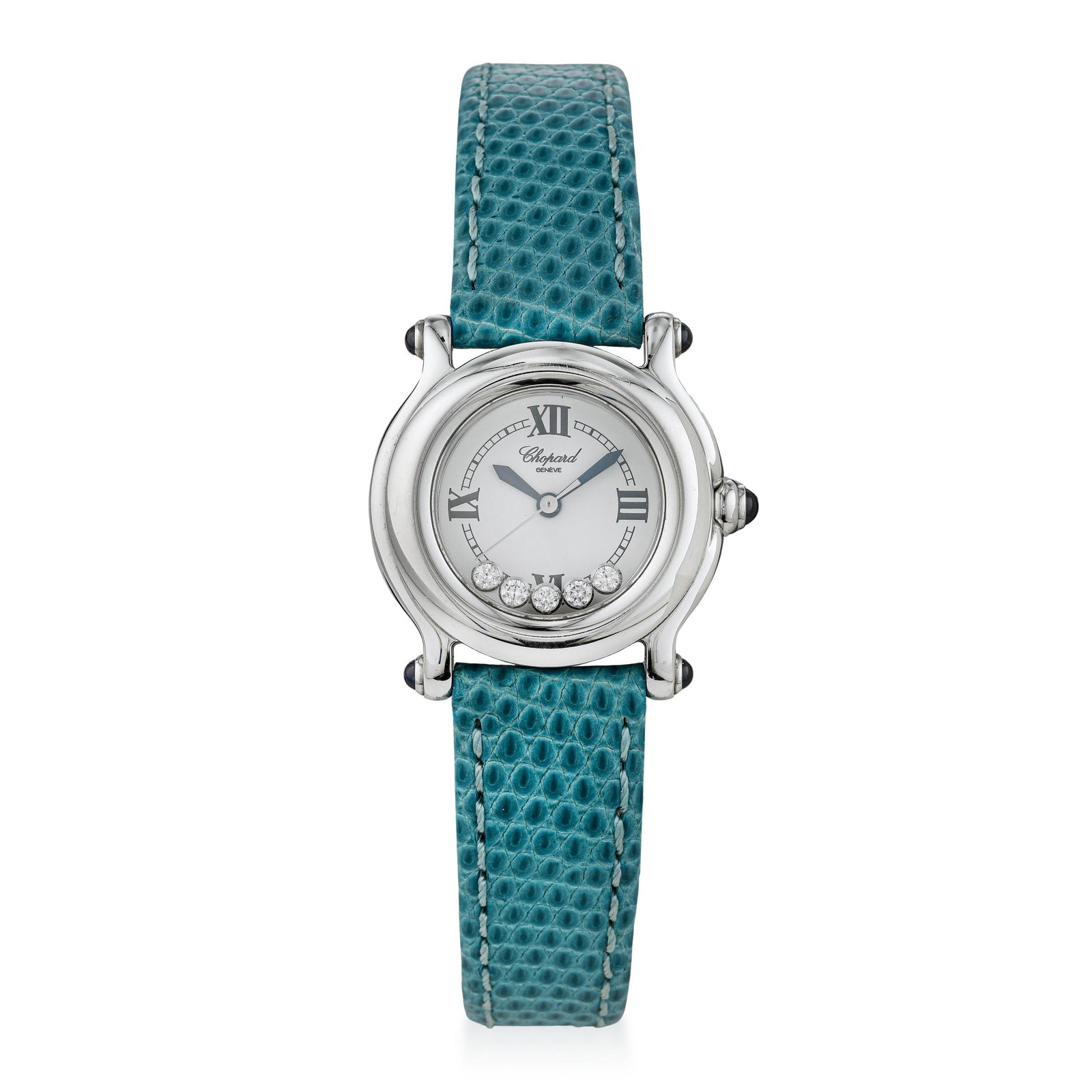 Chopard Happy Sport in Steel: ESTIMATED RETAIL PRICE: $3,000* *This is the estimated value a piece of similar quality, craftsmanship, and characteristics could command at retail. A wonderfully wearable 1990s Happy Sport in a