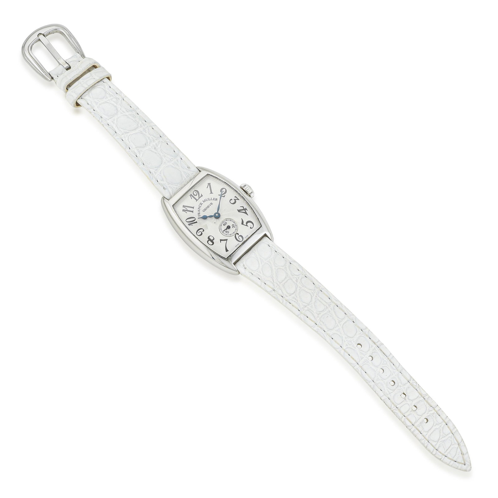 Franck Muller Curvex in Steel on White Strap - 2