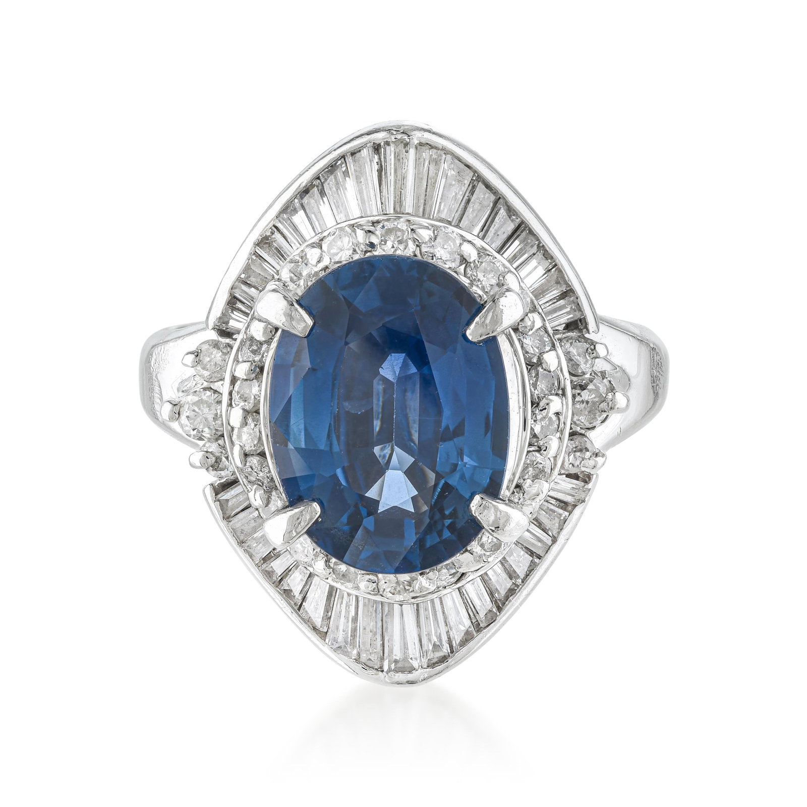 GIA Certified Sapphire and Diamond Ring (1 of 3)