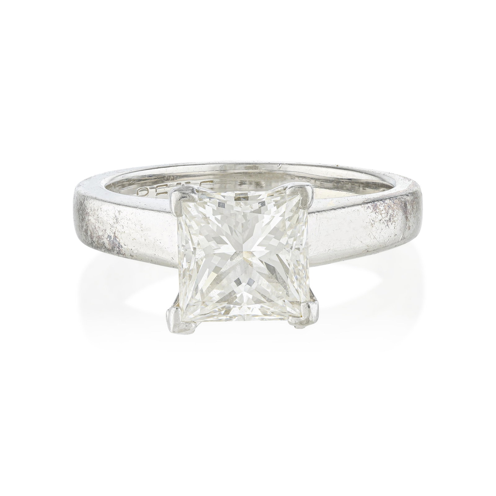 2.04-Carat Princess Cut Diamond Ring, GIA Certified H/SI1: ESTIMATED RETAIL PRICE: $18,000* *This is the estimated value a piece of similar quality, craftsmanship, and characteristics could command at retail. A two-carat princess-cut diamond can present a not