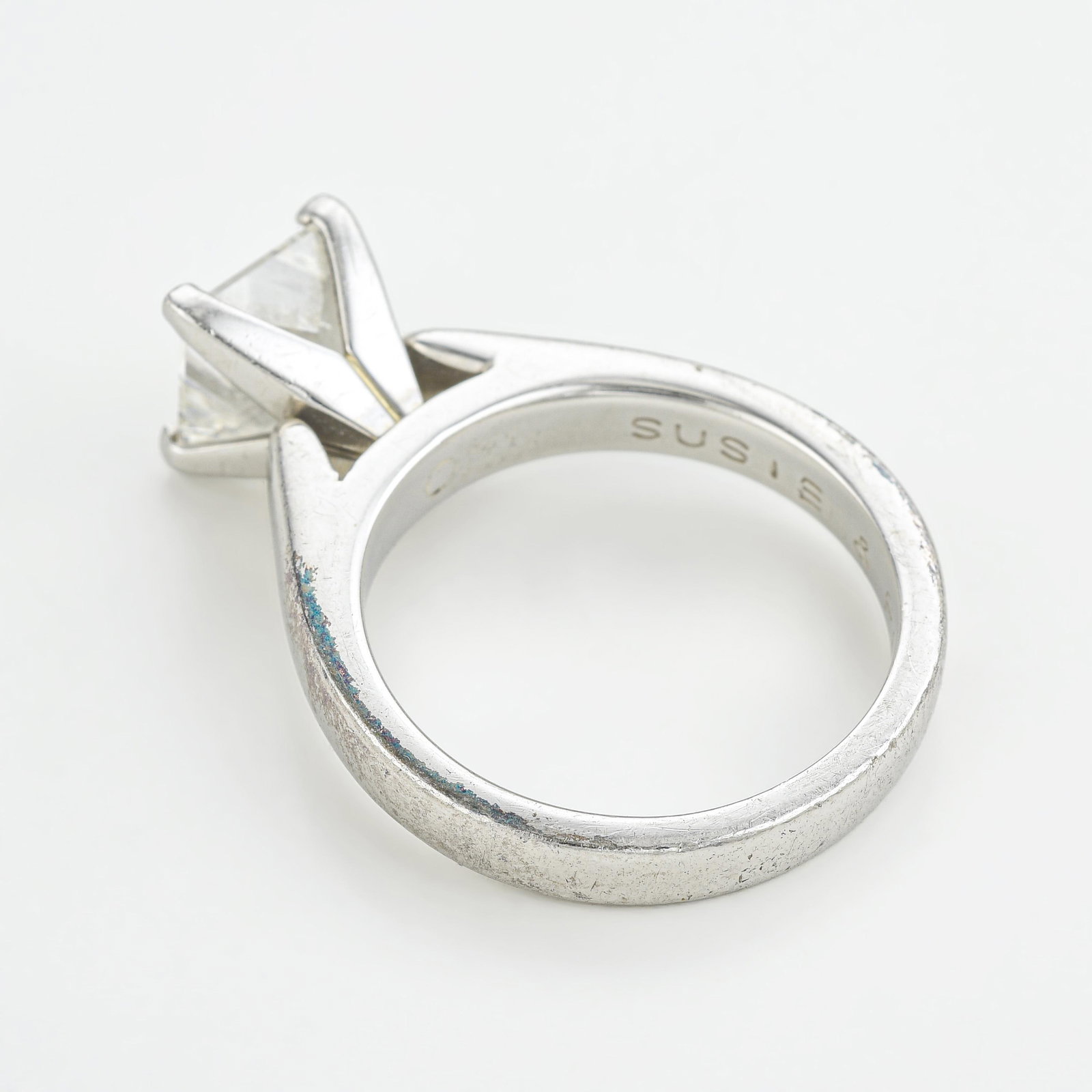 2.04-Carat Princess Cut Diamond Ring, GIA Certified H/SI1 - 2