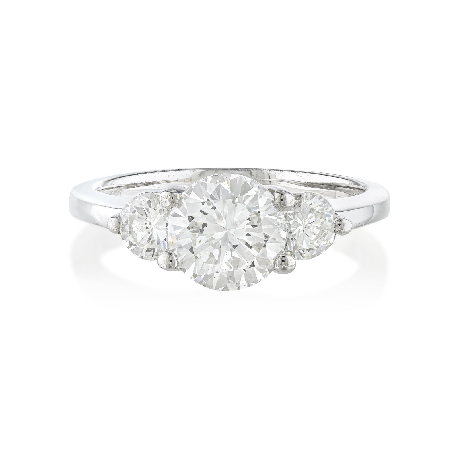 Three-Diamond Ring, GIA Certified: ESTIMATED RETAIL PRICE: $12,000 * *This is the estimated value a piece of similar quality, craftsmanship, and characteristics could command at retail. GIA documentation on a three stone ring removes t
