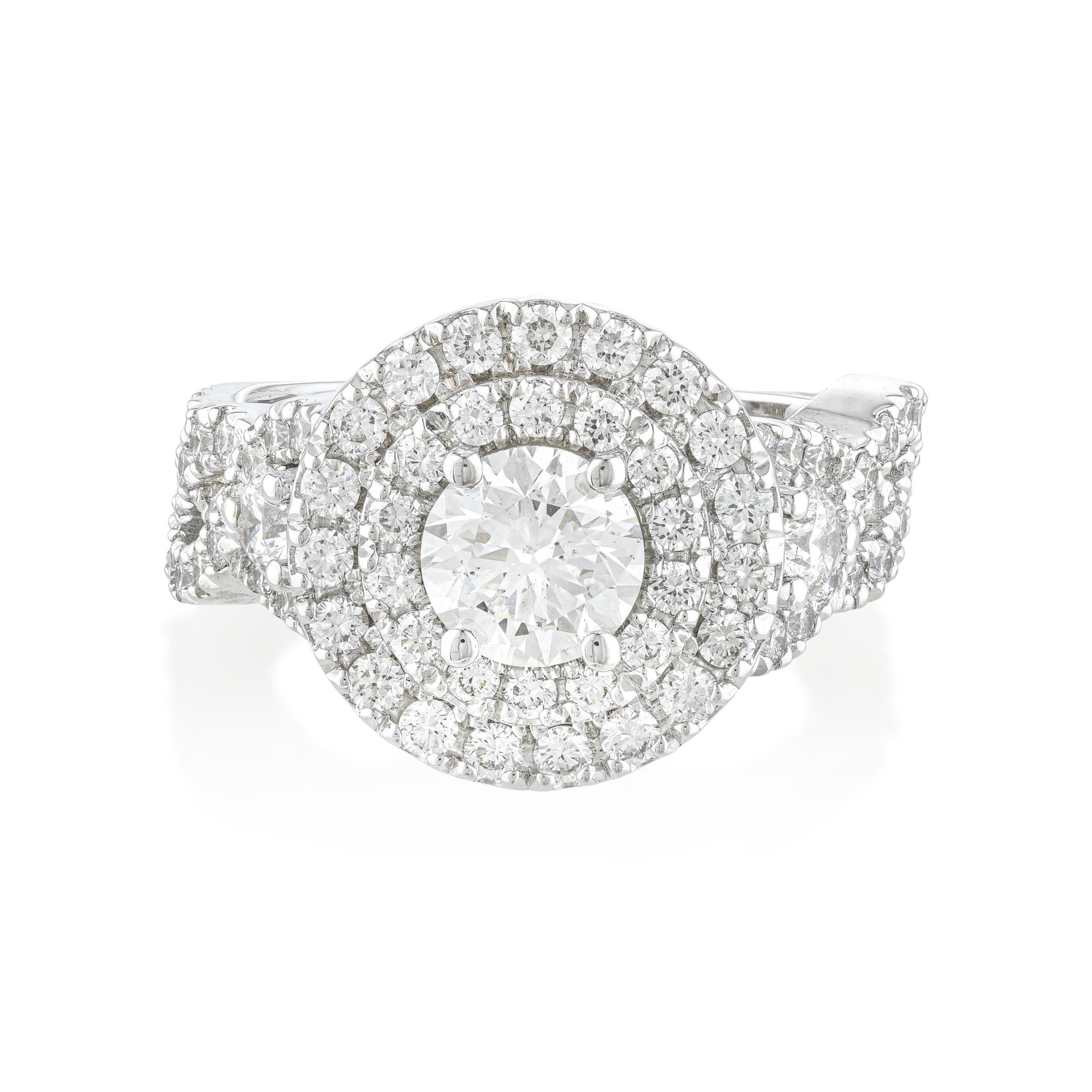 GIA Certified Diamond Halo Ring: ESTIMATED RETAIL PRICE: $7,500 * *This is the estimated value a piece of similar quality, craftsmanship, and characteristics could command at retail. The center stone comes GIA certified at 0.82